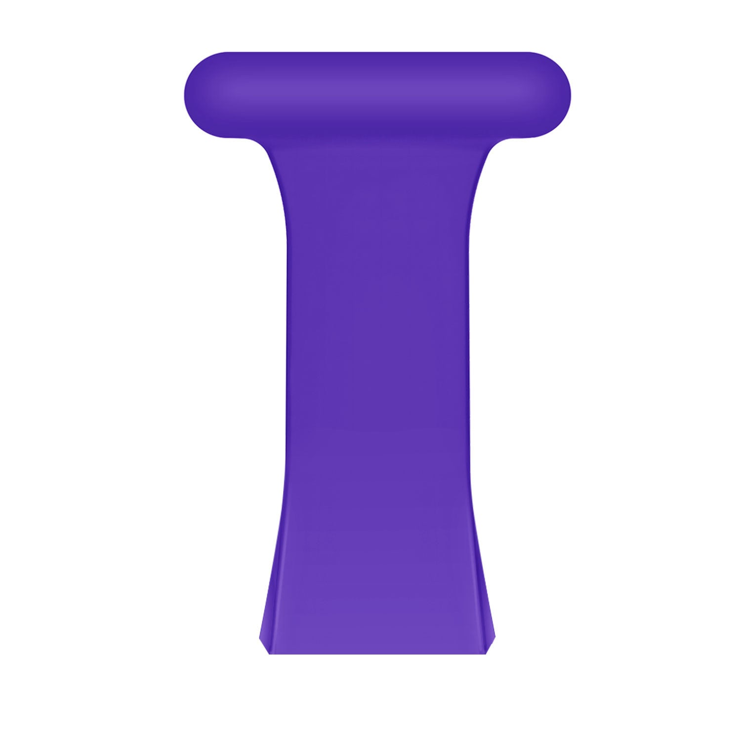 Ein violett-stilisiertes 'I' auf weißem Hintergrund. Der obere Teil ist abgerundet, die Basis leicht ausgestellt.