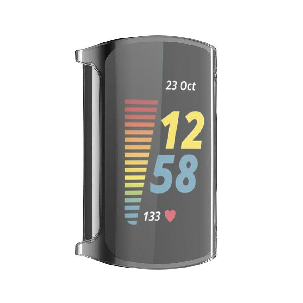 Eine Smartwatch zeigt am 23. Oktober 12:58 Uhr und eine Herzfrequenz von 133 an. Die Uhr ist schwarz und hat eine klare Displayschutzfolie.