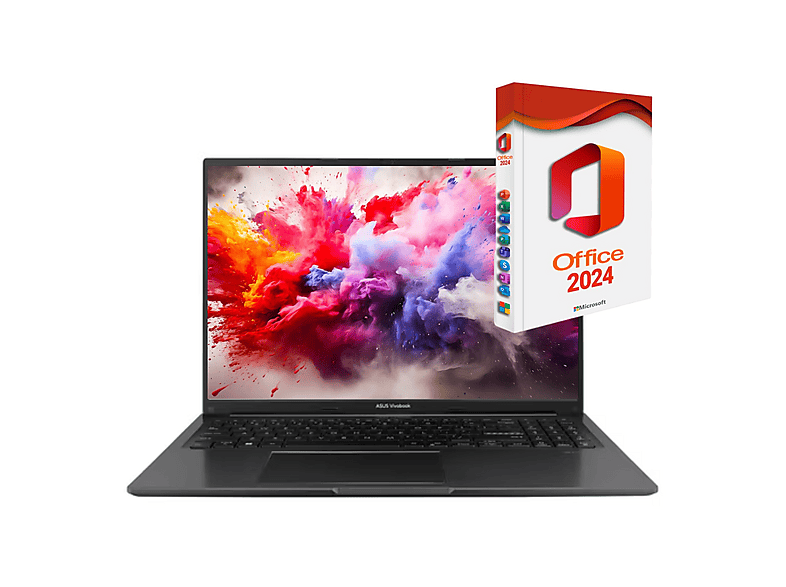 ASUS X160, Core i3-1315U, Win 11 Pro + Office 24 Pro, Notebook, mit 16 Zoll Display, Intel® Core™ i3,1315U Prozessor, 8 GB RAM, 512 GB SSD, Intel® UHD Graphics, Schwarz, Windows 11 Pro