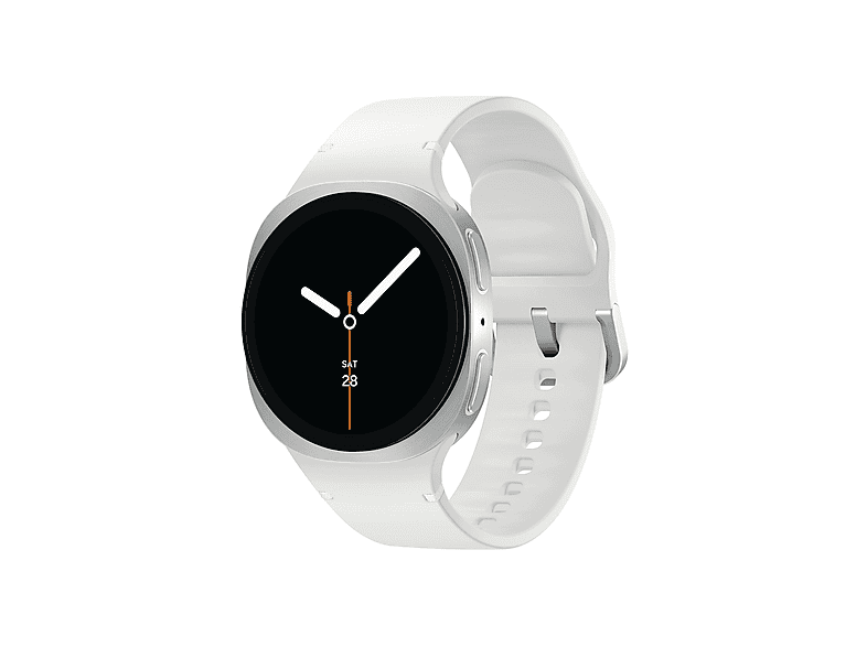 SAMSUNG GALAXY WATCH8 40MM BT SILVER Smartwatch Kautschuk, 130-180 mm, Silver