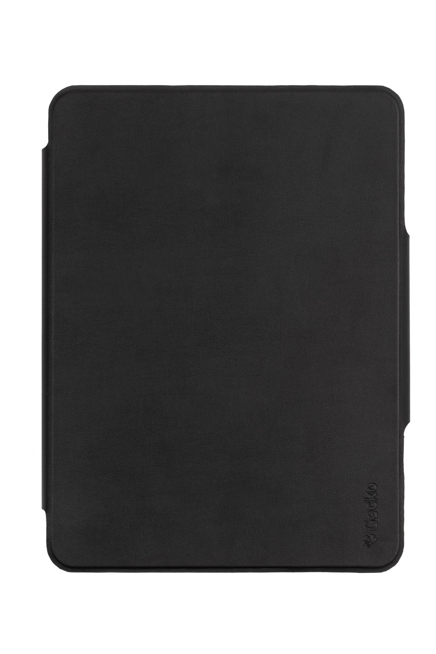 Schwarze Tablet-Hülle mit abgerundeten Ecken. Das Gecko-Logo ist unten rechts sichtbar.
