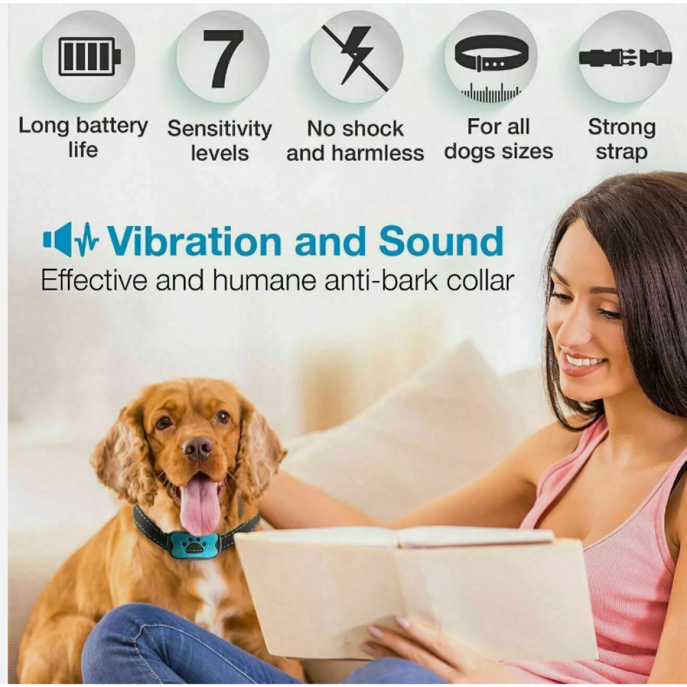 wie entsteht vibration im handy Hundetraining Halsband RC06, IP67 wasserdicht, wiederaufladbar,  Fernbedienung mit LCD-Farbmonitor für Hunde aller Größen, Schock-/Vibrations-/Piepton-Modus.  Sale main image 0