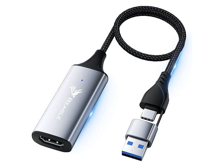 Scheda Di Acquisizione Video 4K YCBUENO - HDMI A USB/Tipo C Con Microfono, Per Streaming E Gaming