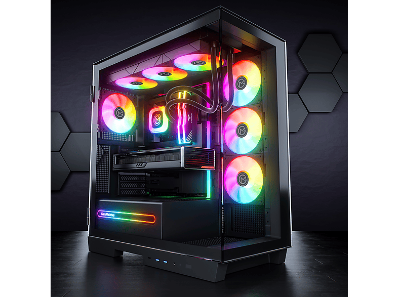 GAMEMACHINES Crystal, 360mm Wasserkühlung, Gaming PC mit AMD Ryzen™ 7 7700 Prozessor, 32 GB RAM, 1000 GB SSD, NVIDIA GeForce RTX™ 5060, Windows 11 Pro