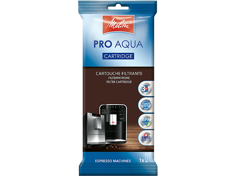 MELITTA 192830 PROAQUA WASSERFILTER Kaffeemaschinen-Filterpatrone, Weiß