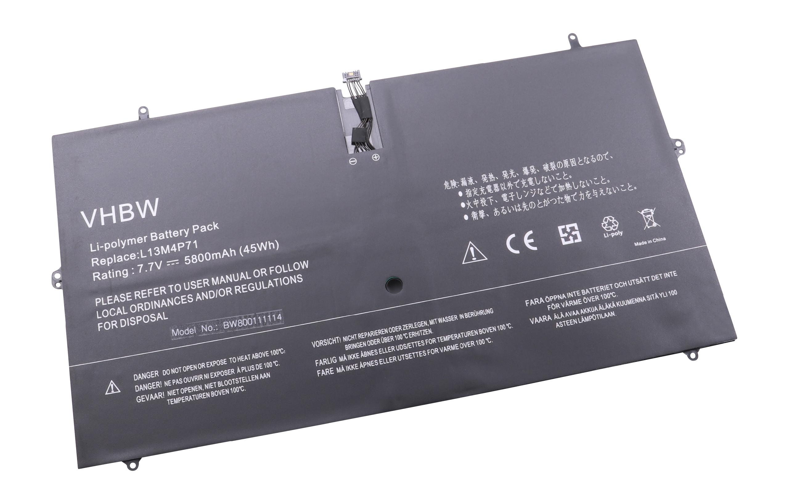 Ein schwarzer Laptop-Akku mit weißem Text und Warnungen. Enthält einen Stecker und Sicherheitssymbole.