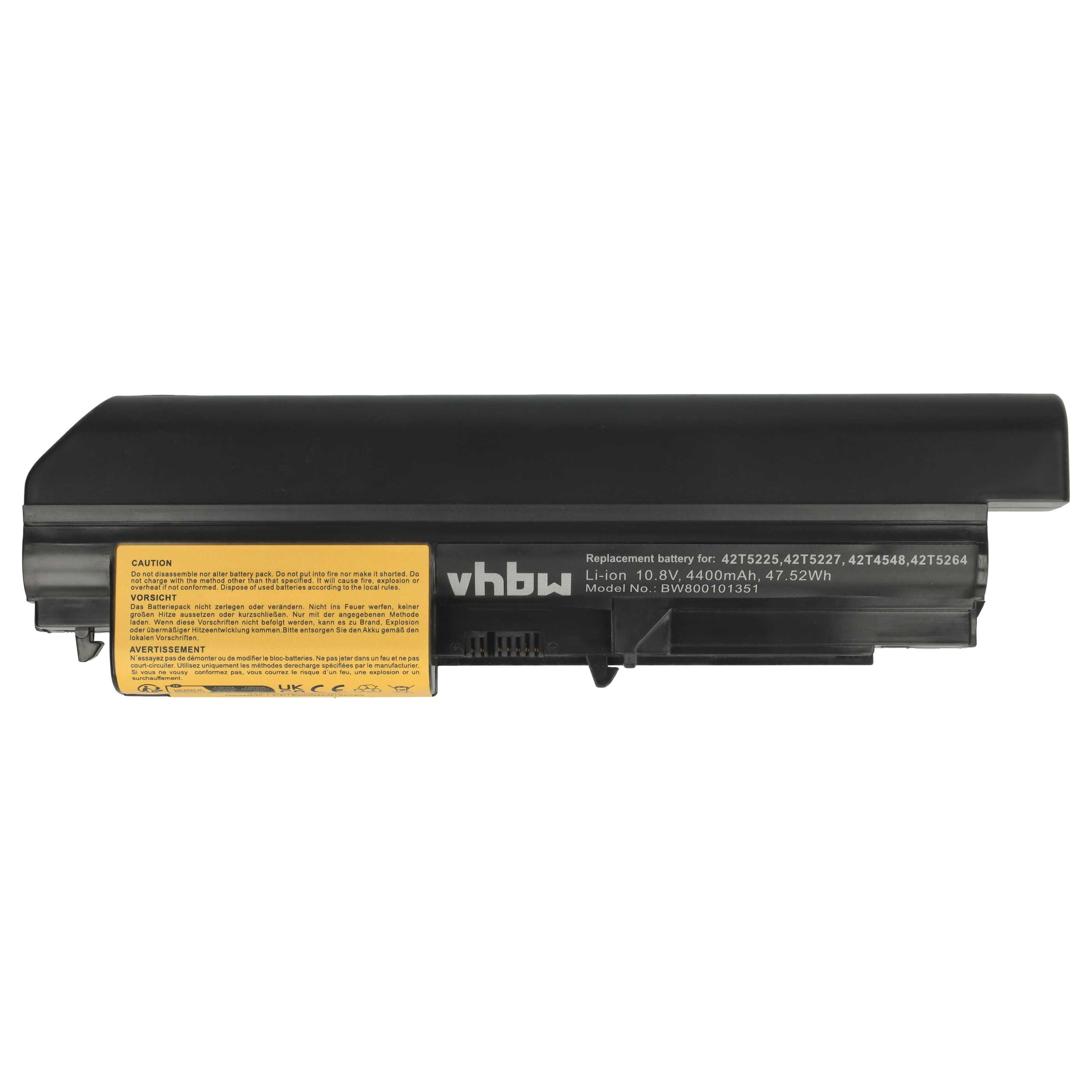 Ein schwarzes Batteriepack mit Textetiketten. Es hat ein gelbes Warnschild und einen weißen Hintergrund.