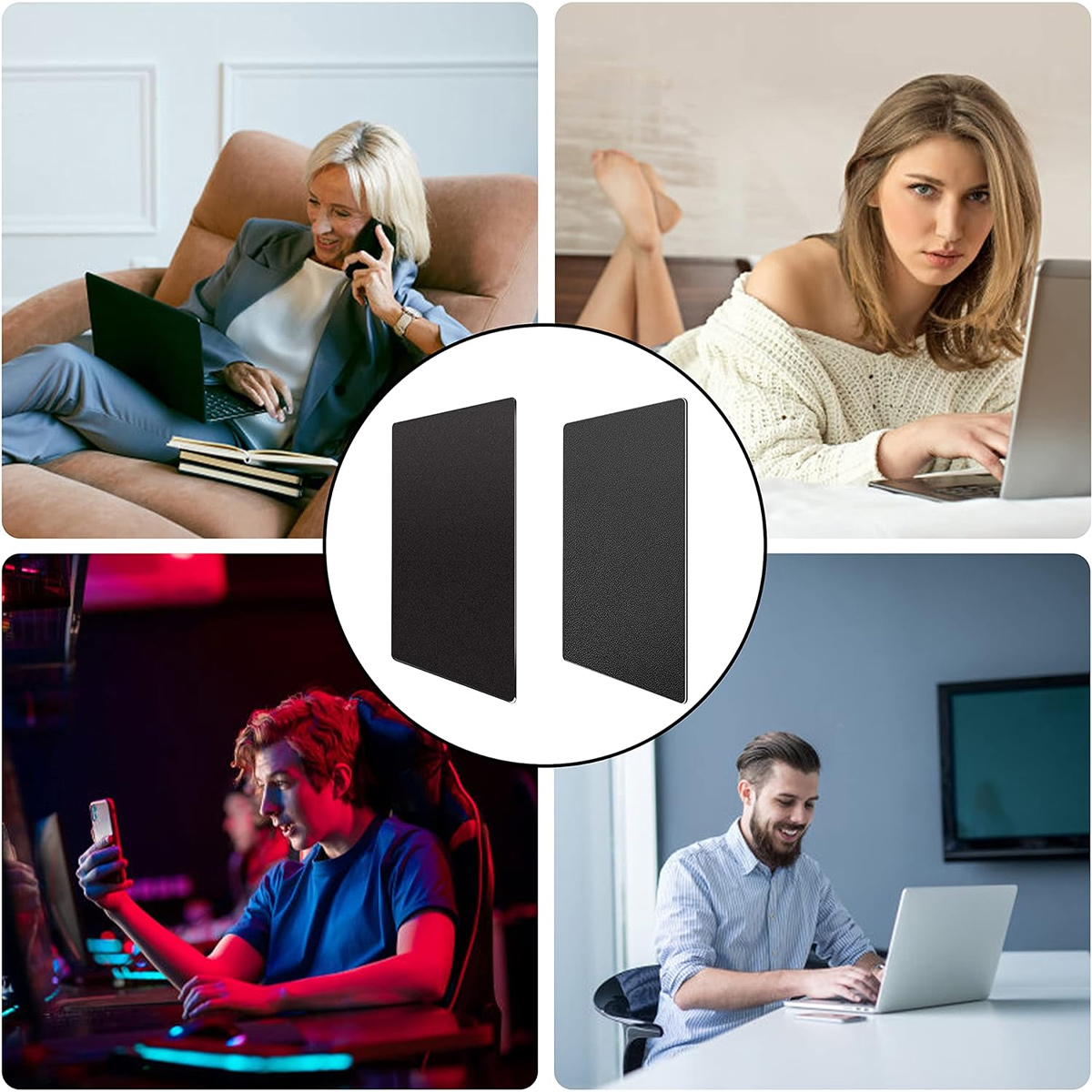 Collage aus vier Fotos. Menschen, die Laptops und Telefone benutzen. Frau am Telefon, eine andere arbeitet. Außerdem ein Gamer und ein Mann, der arbeitet.