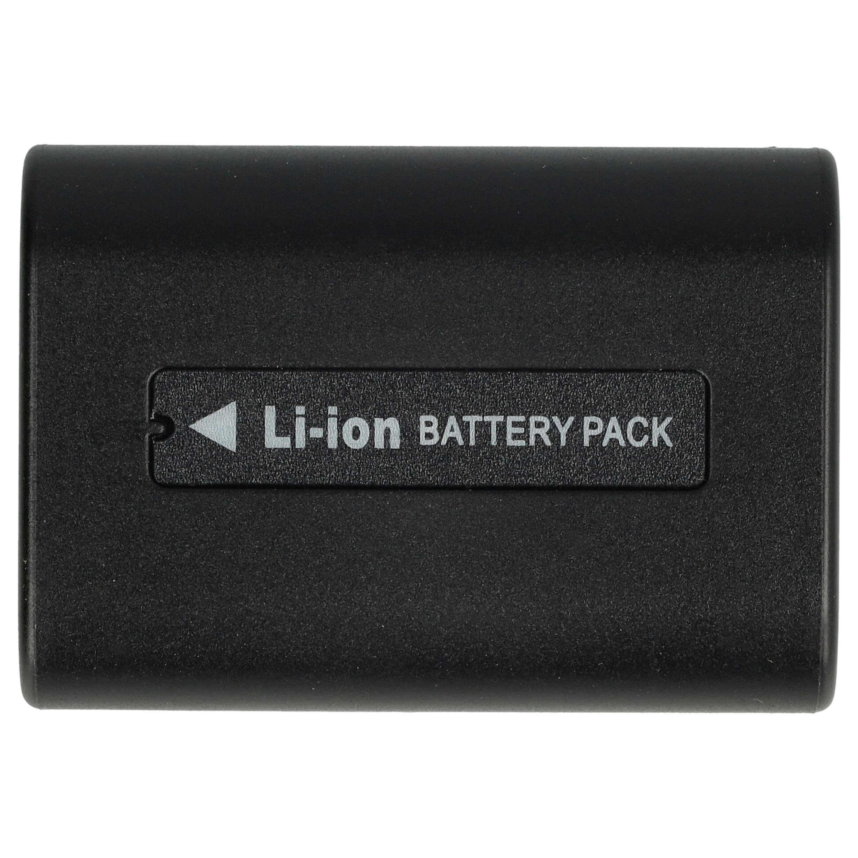 Schwarzer Li-Ionen-Akkupack mit weißem Text. Der Text lautet: Li-ion BATTERY PACK. Der Hintergrund ist weiß.