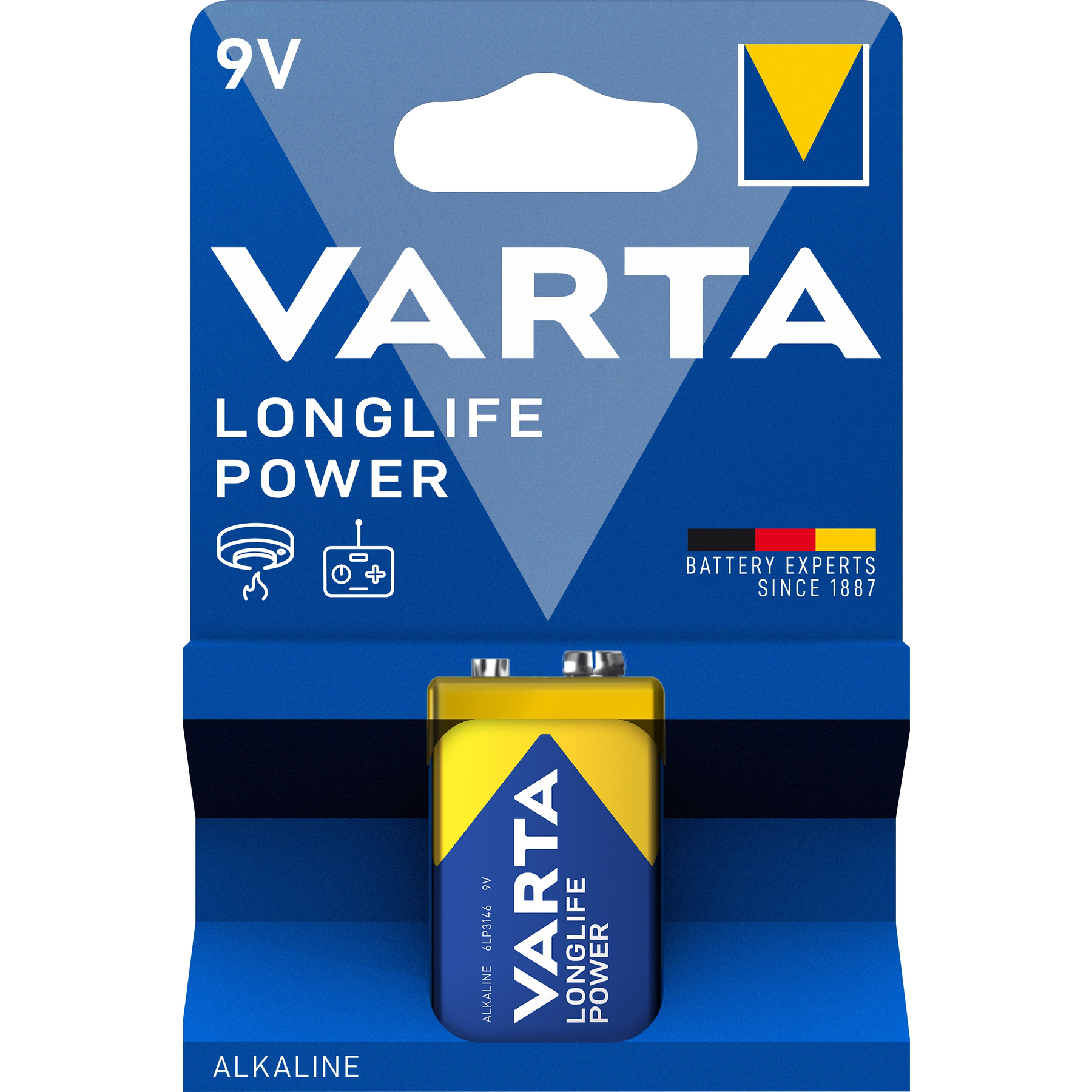 Pila 9v Varta Industrial 9V - E Block - 6LR61 1 Stk 9v Batteria - Foto 4