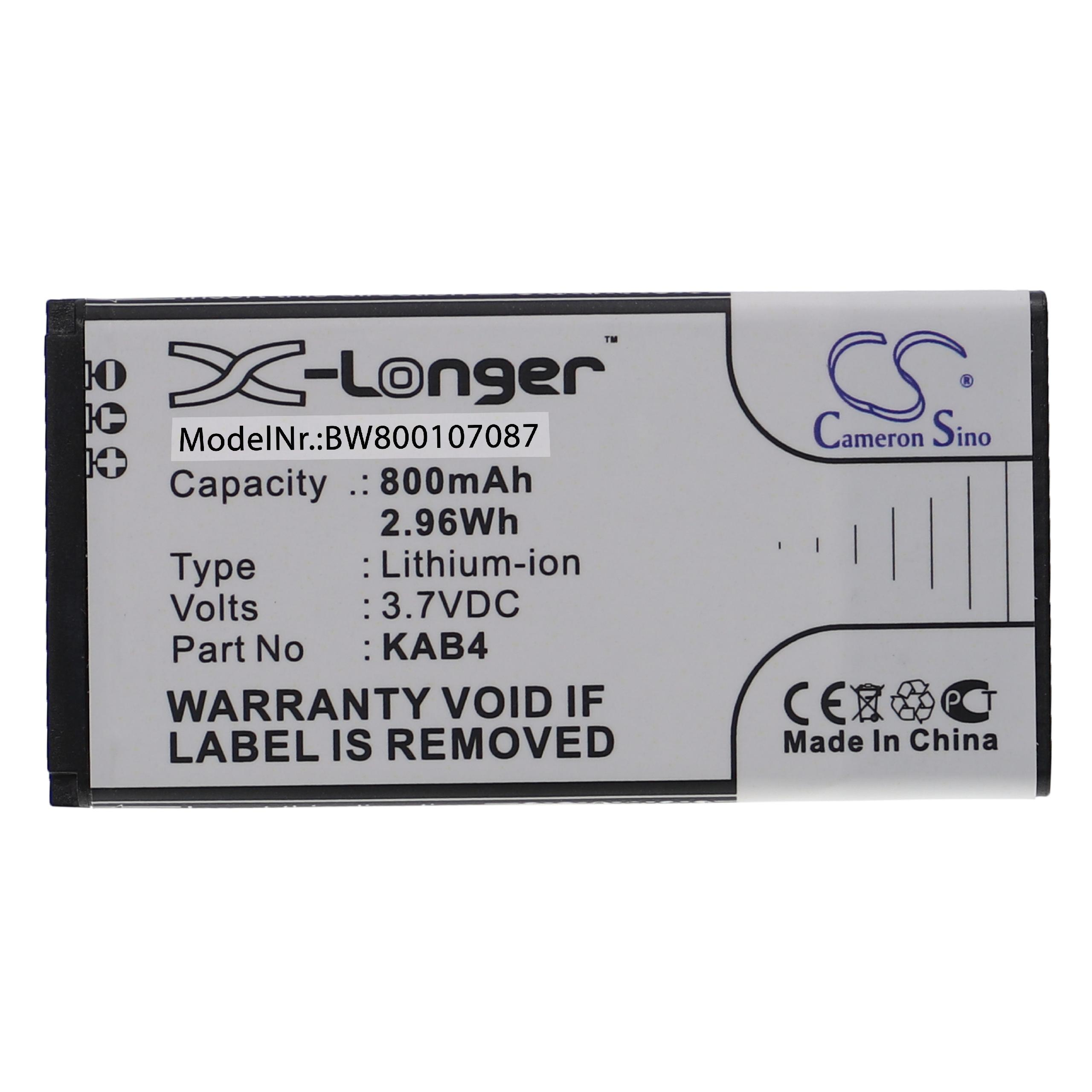 Ein Akku mit X-Longer-Logo. Er hat technische Details wie Modellnummer, Kapazität, Spannung und ist in China hergestellt.