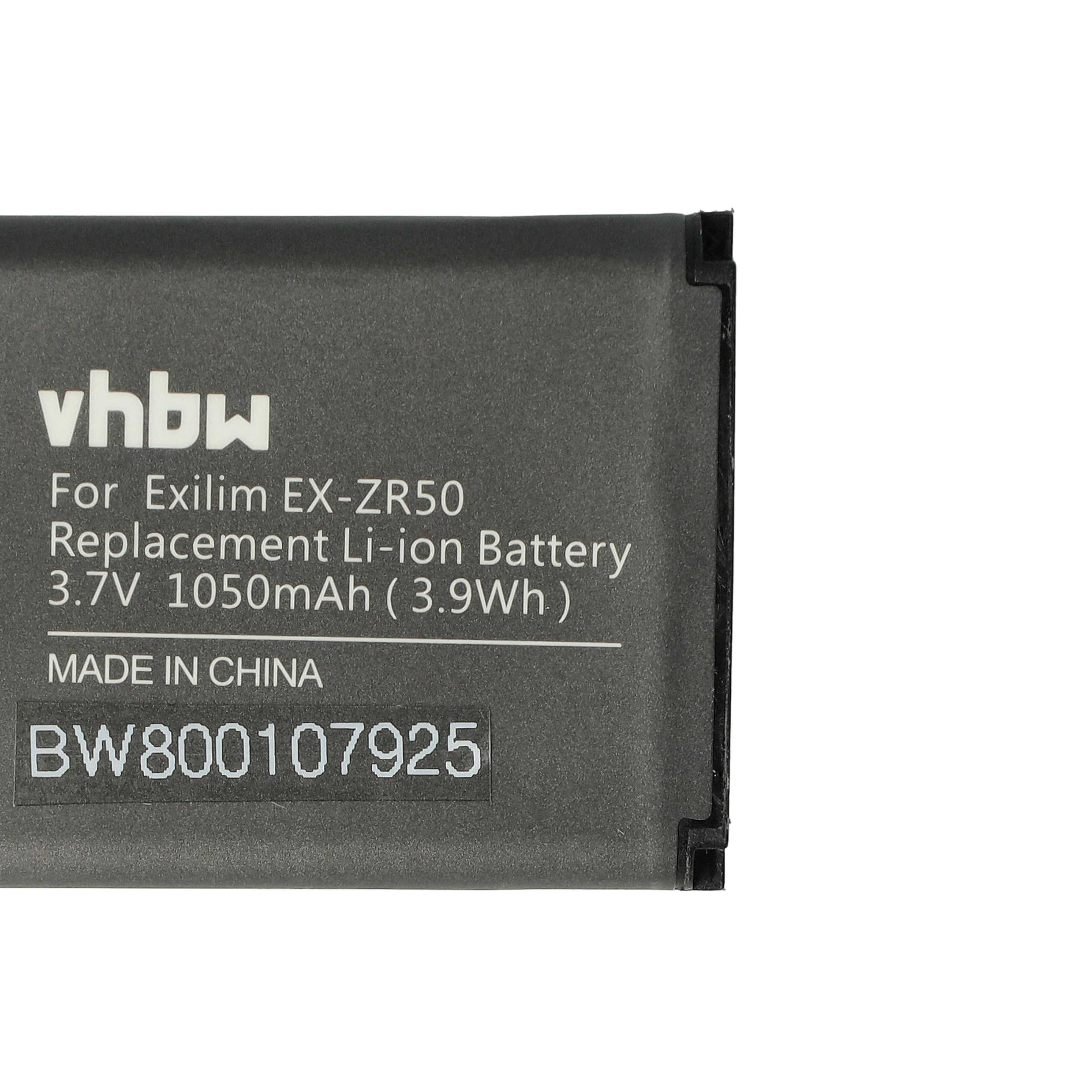 Schwarzer Akku mit weißem Text. Er trägt den Markennamen 'vhbw' und technische Daten.