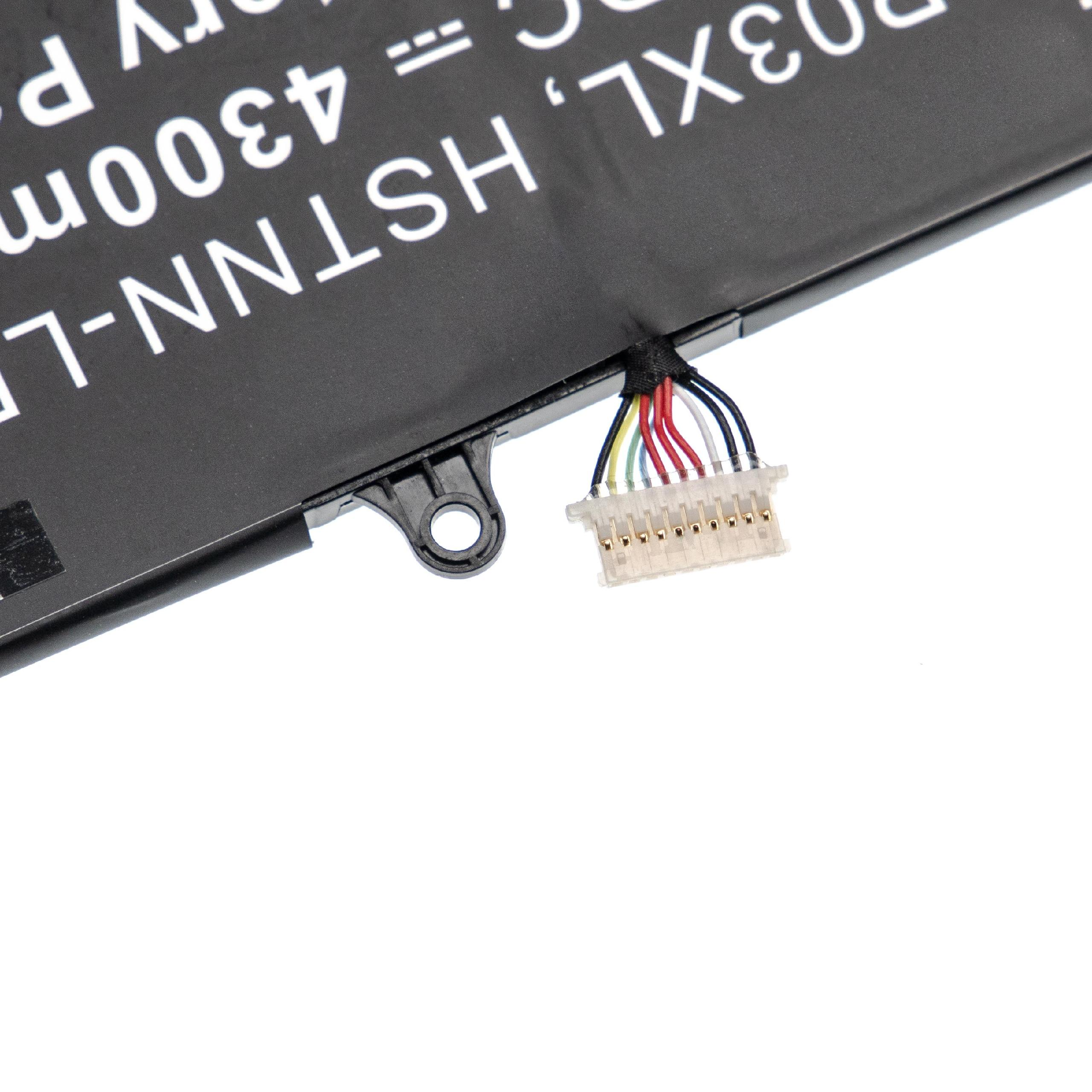 Akku mit schwarzer Oberfläche und weißem Text. Mehrfarbige Drähte verbinden sich mit einem Stecker. Weißer Hintergrund.