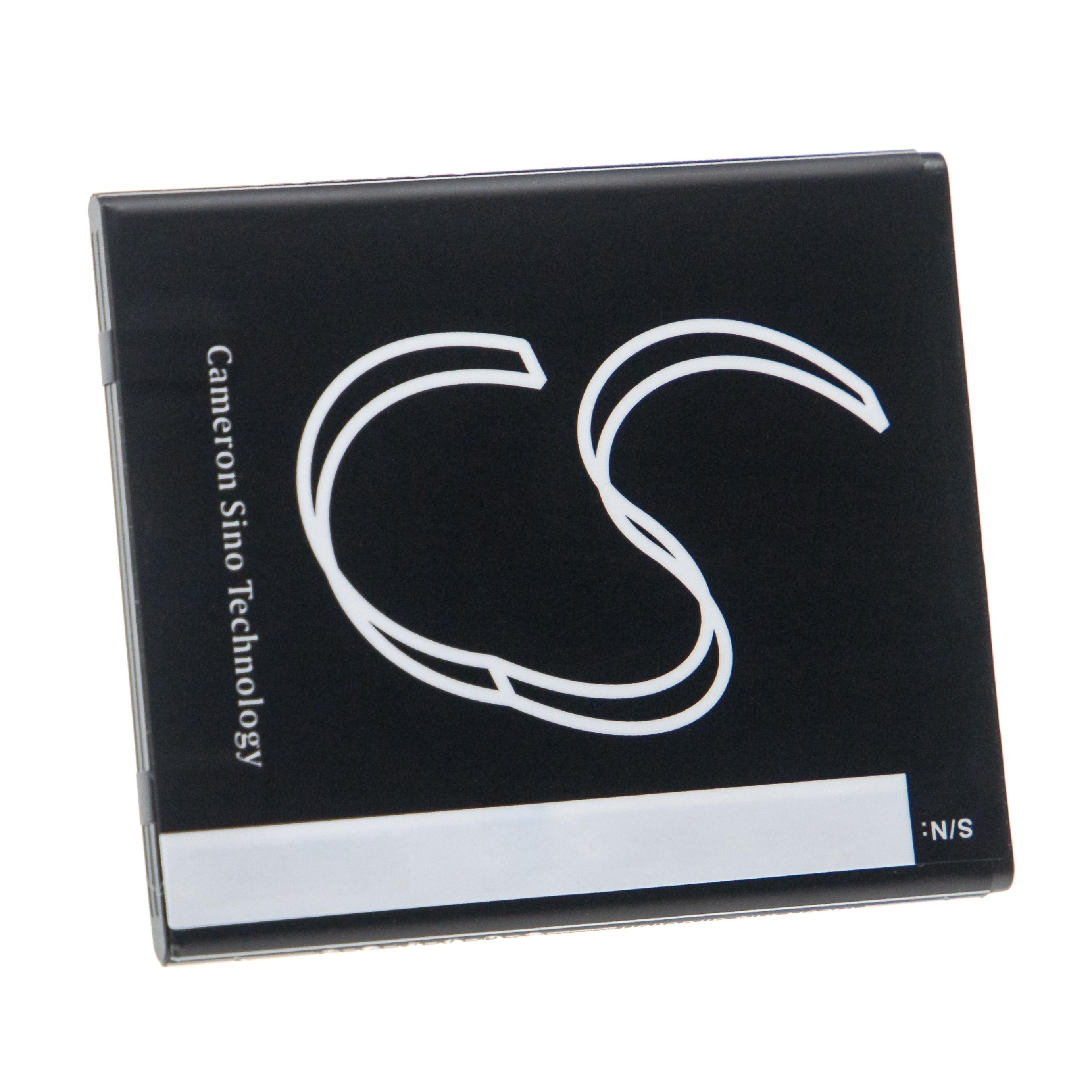Schwarzer Akku mit weißem 'CS'-Logo. Text von Cameron Sino Technology. Weißer Balken unten. Text 'N/S'.
