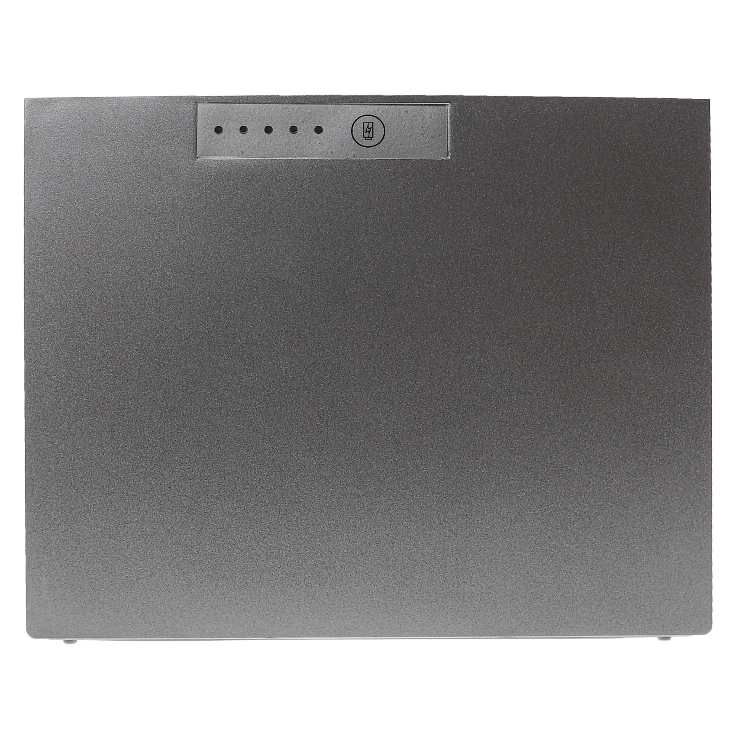 Graues elektronisches Gerät mit Anzeigefeld und Elektrosymbol.