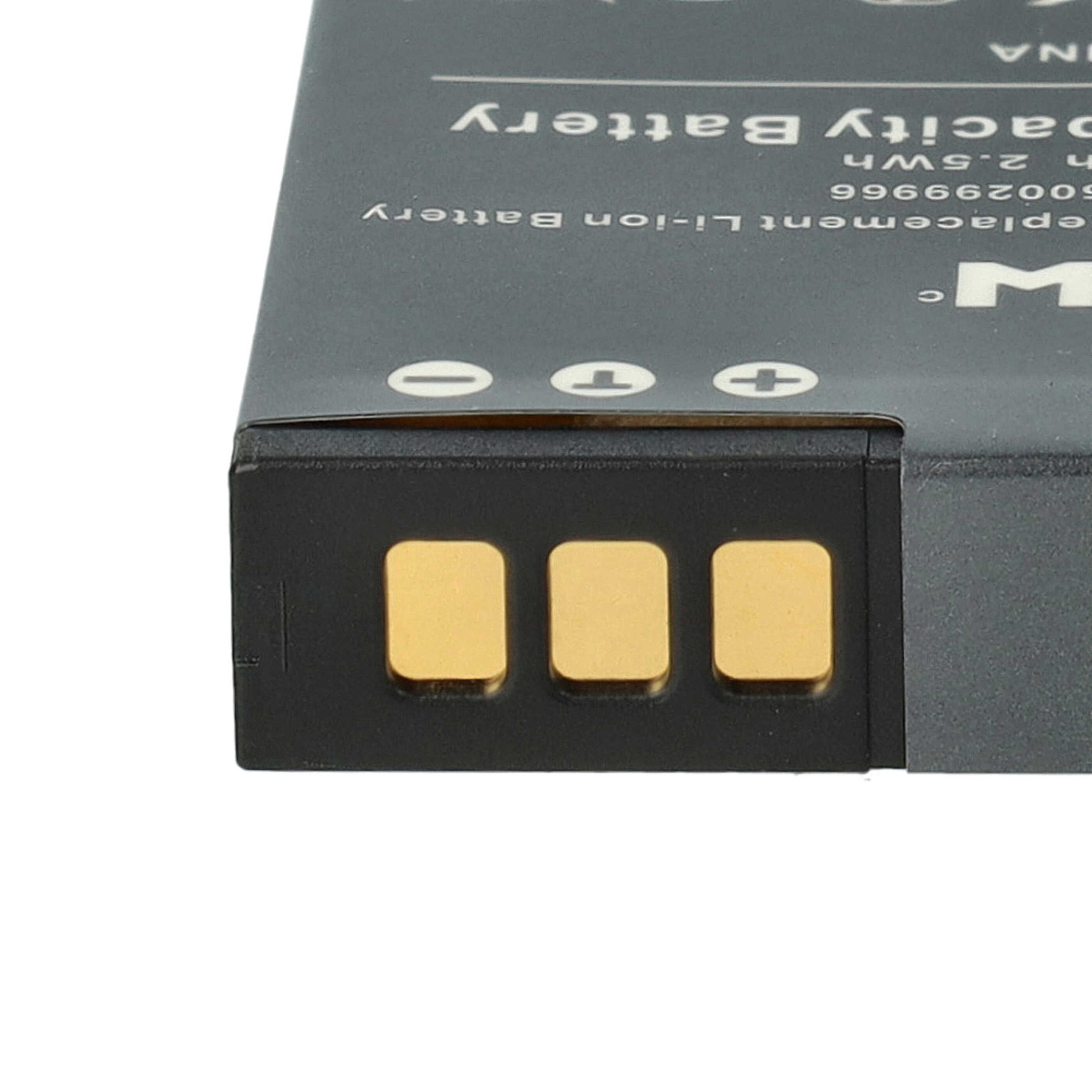 Nahaufnahme einer Batterie mit goldenen Kontaktpunkten. Auf der Seite steht 'Capacity Battery'.