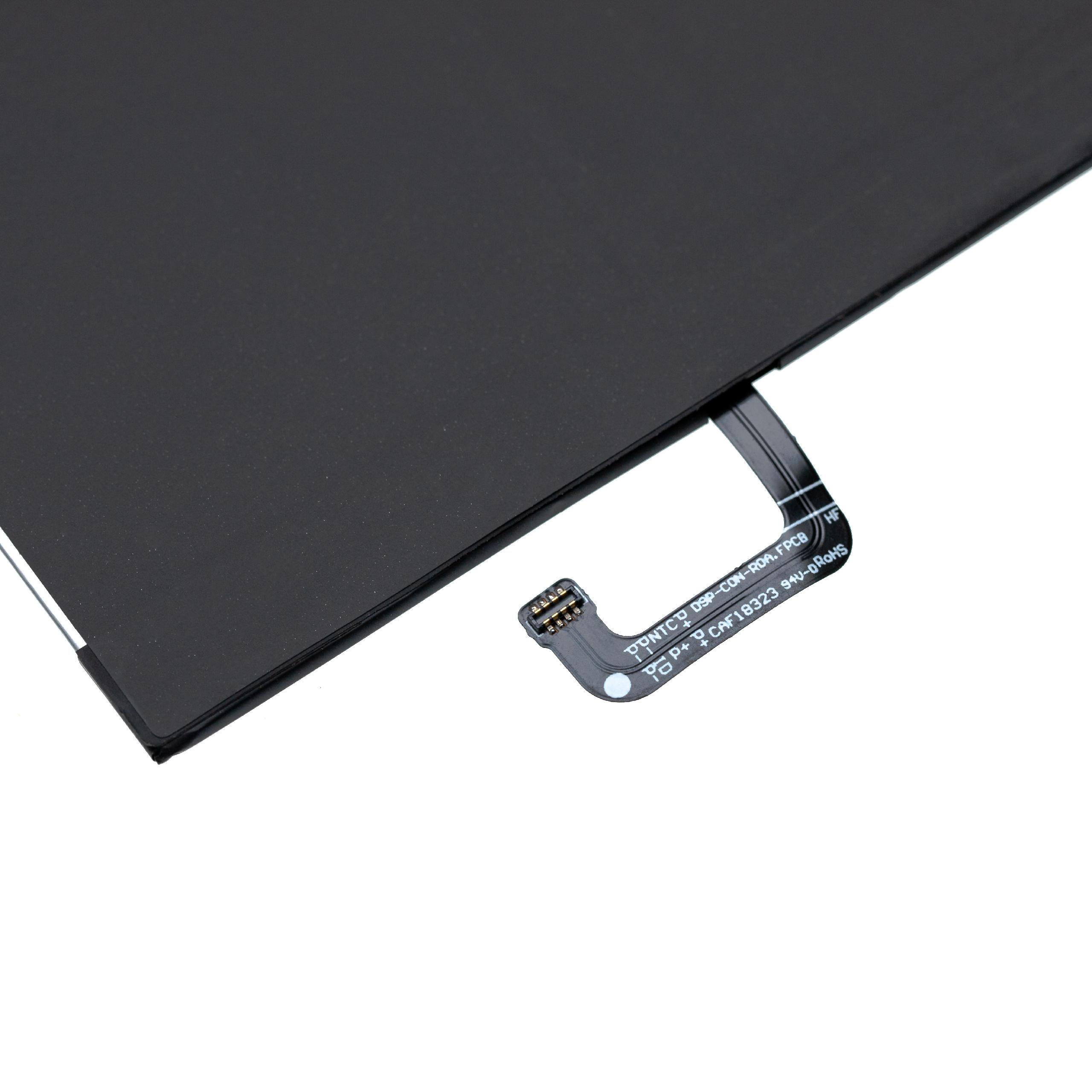 Schwarzes rechteckiges Objekt mit einer flexiblen Leiterplatte. Weißer Hintergrund. Text auf der Platine.