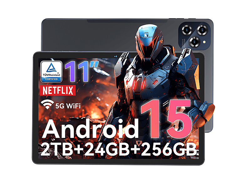 TABWEE W90, Tablet, 256 GB, 11 Zoll, Grau