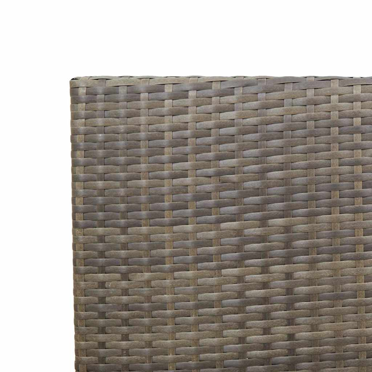 Nahaufnahme eines gewebten Materials, Braun- und Grautöne. Textur der miteinander verwobenen Stränge, eckenansicht.