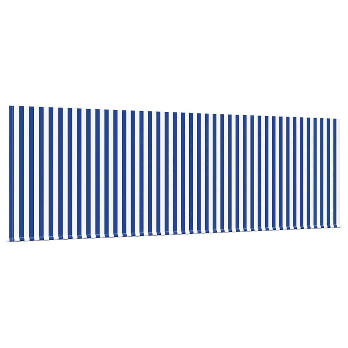 Ein langes, rechteckiges Paneel mit vertikalen Streifen. Abwechselnde Streifen in Marineblau und Weiß. Ein einfaches, sauberes Muster.