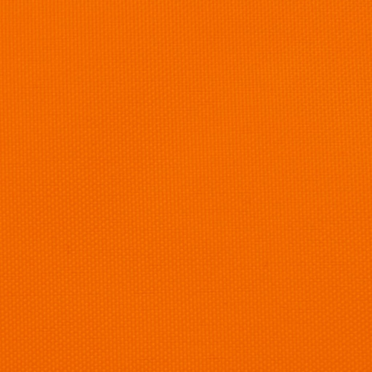 Primo piano di una trama di tessuto arancione. La superficie mostra un motivo fine e ripetitivo, creando un colore uniforme e vibrante.