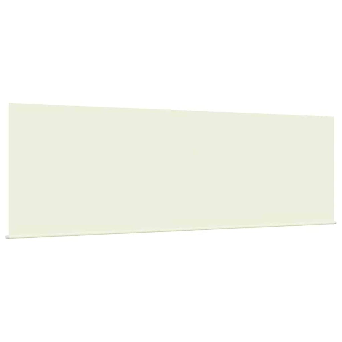 Ein langes, rechteckiges, cremefarbenes Panel, möglicherweise ein Fensterrollo oder Raumteiler, vor weißem Hintergrund.
