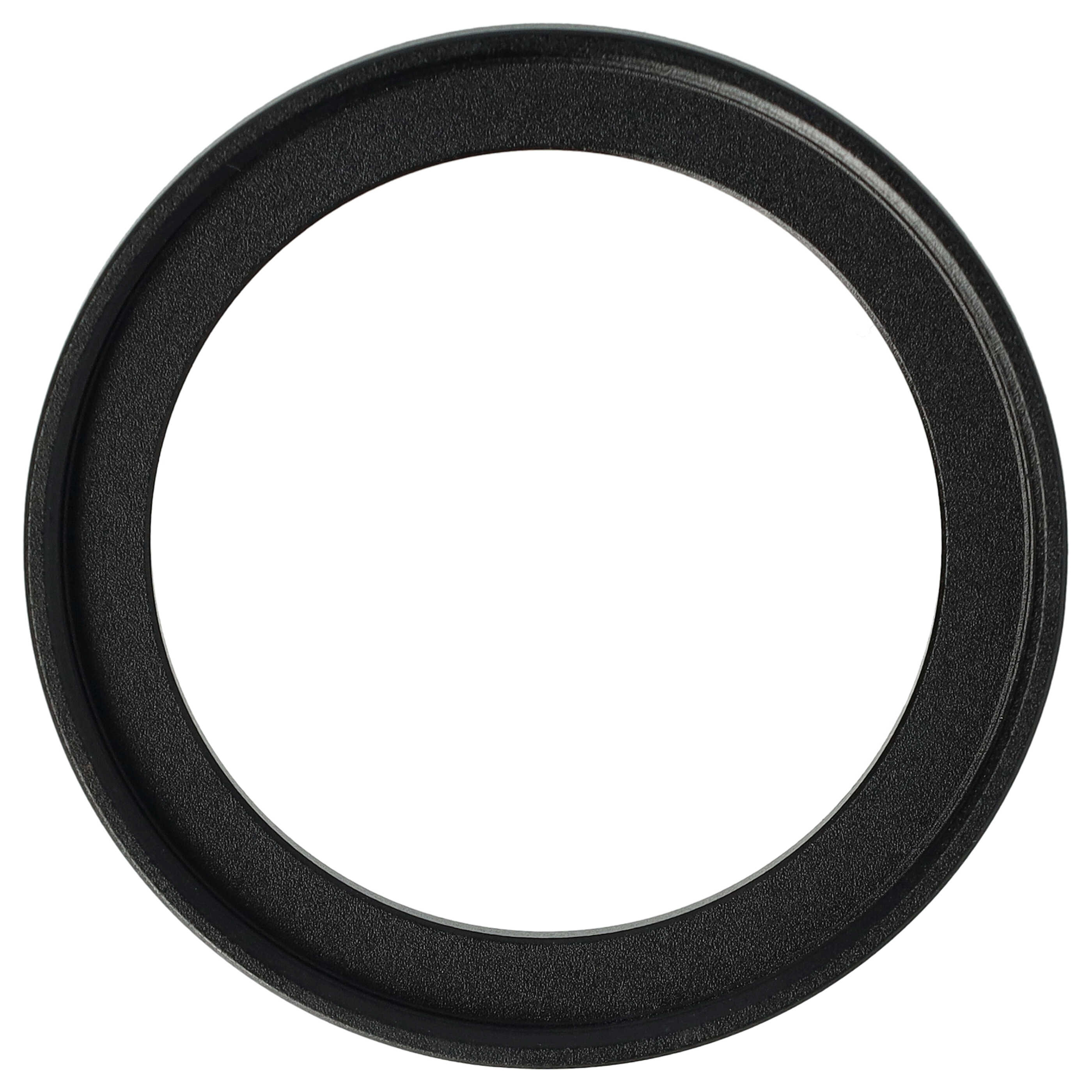 Ein schwarzer kreisförmiger Ring mit strukturierter Oberfläche. Der Innenbereich ist weiß.