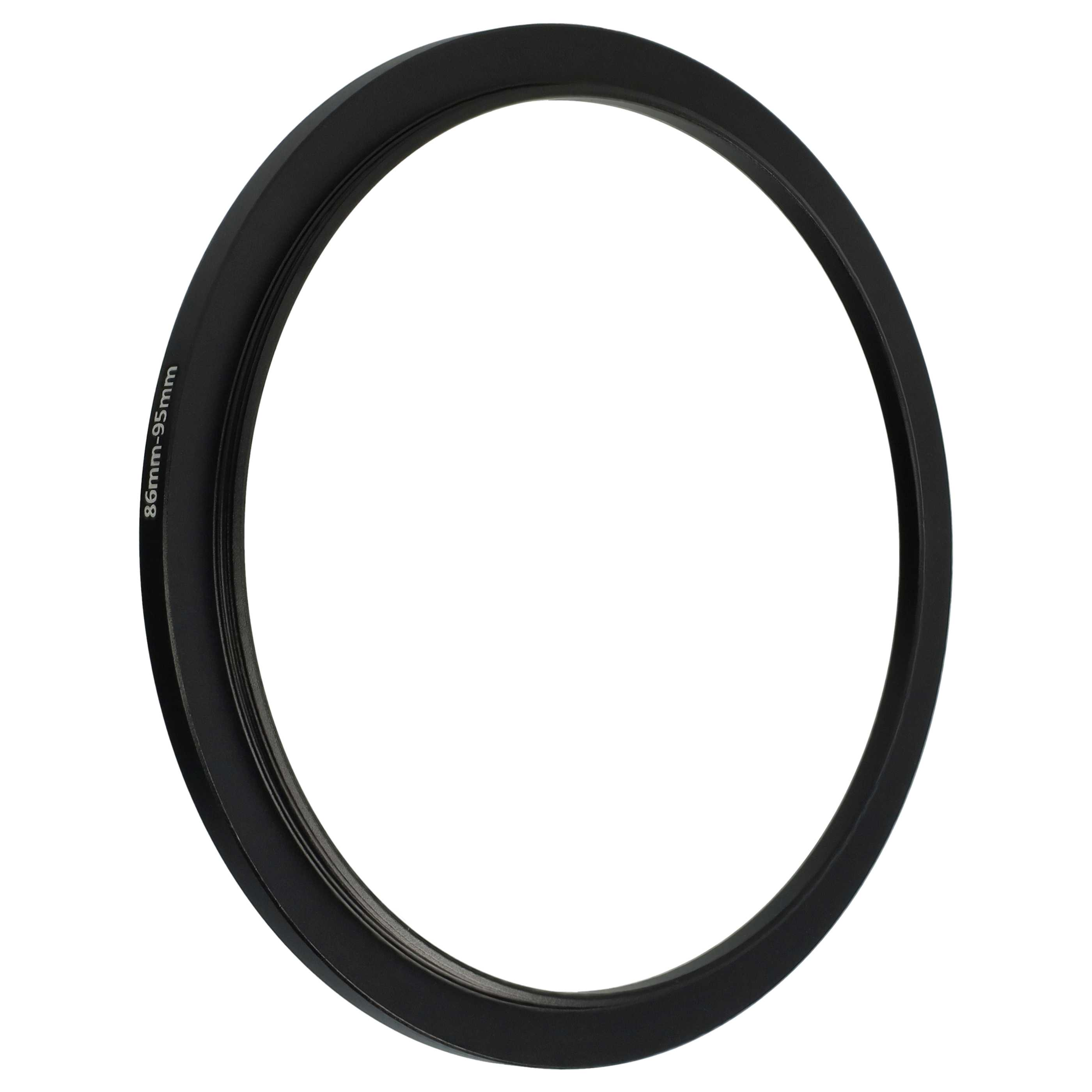 Ein schwarzer Metallring vor weißem Hintergrund. Der Ring trägt die Aufschrift '86mm-95mm'.