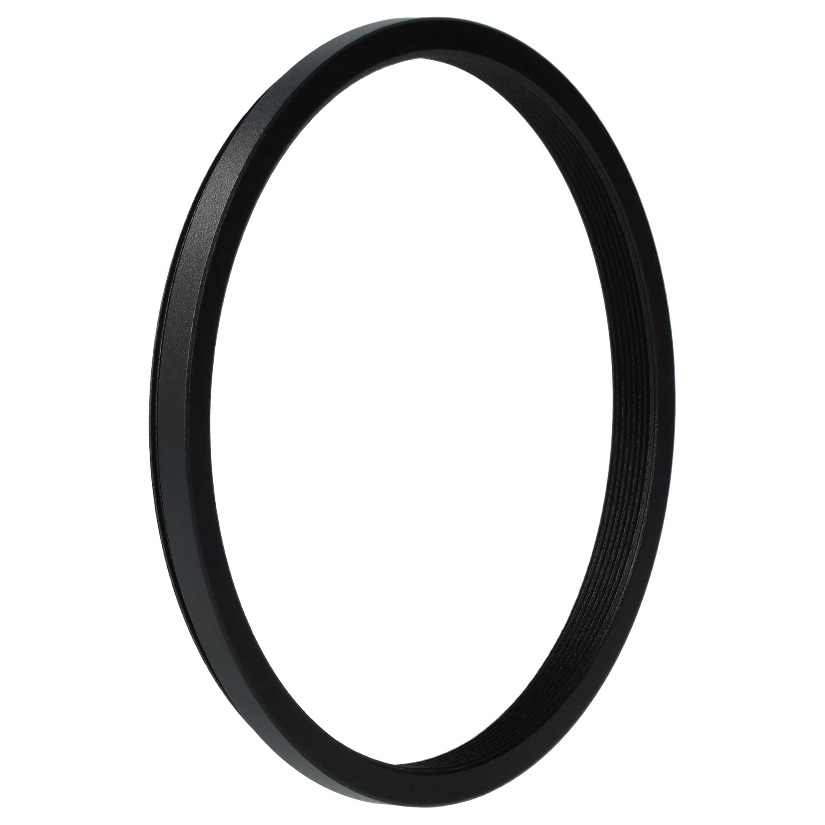 Ein schwarzes, kreisförmiges Objekt ist vor weißem Hintergrund isoliert. Das Objekt scheint ein Ring oder Rahmen zu sein.