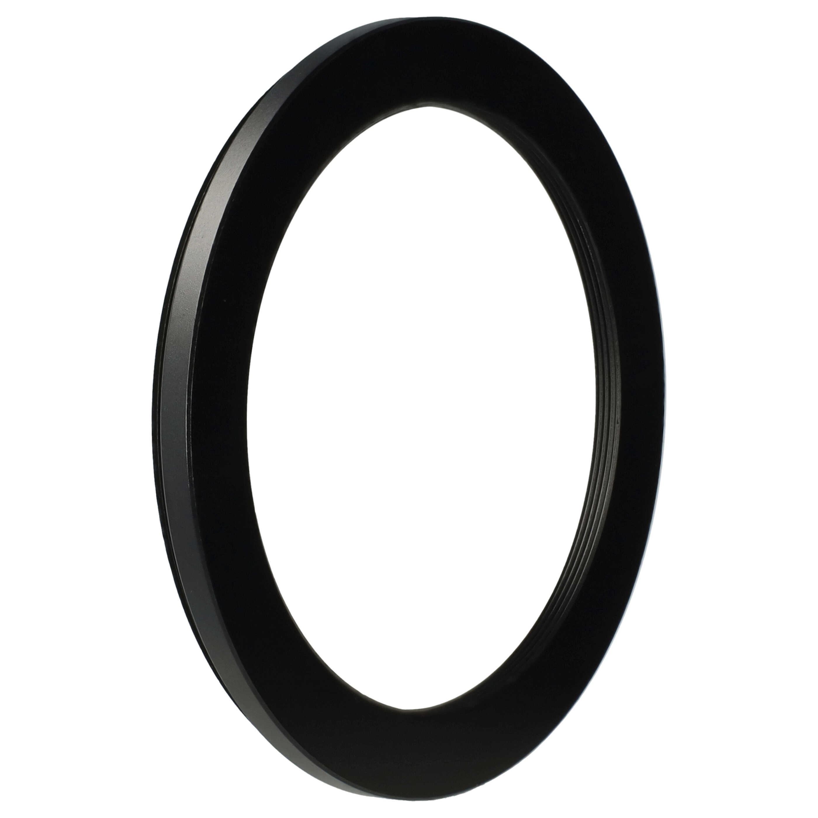 Ein schwarzes, kreisförmiges Objekt mit einem Loch in der Mitte. Der Hintergrund ist weiß.