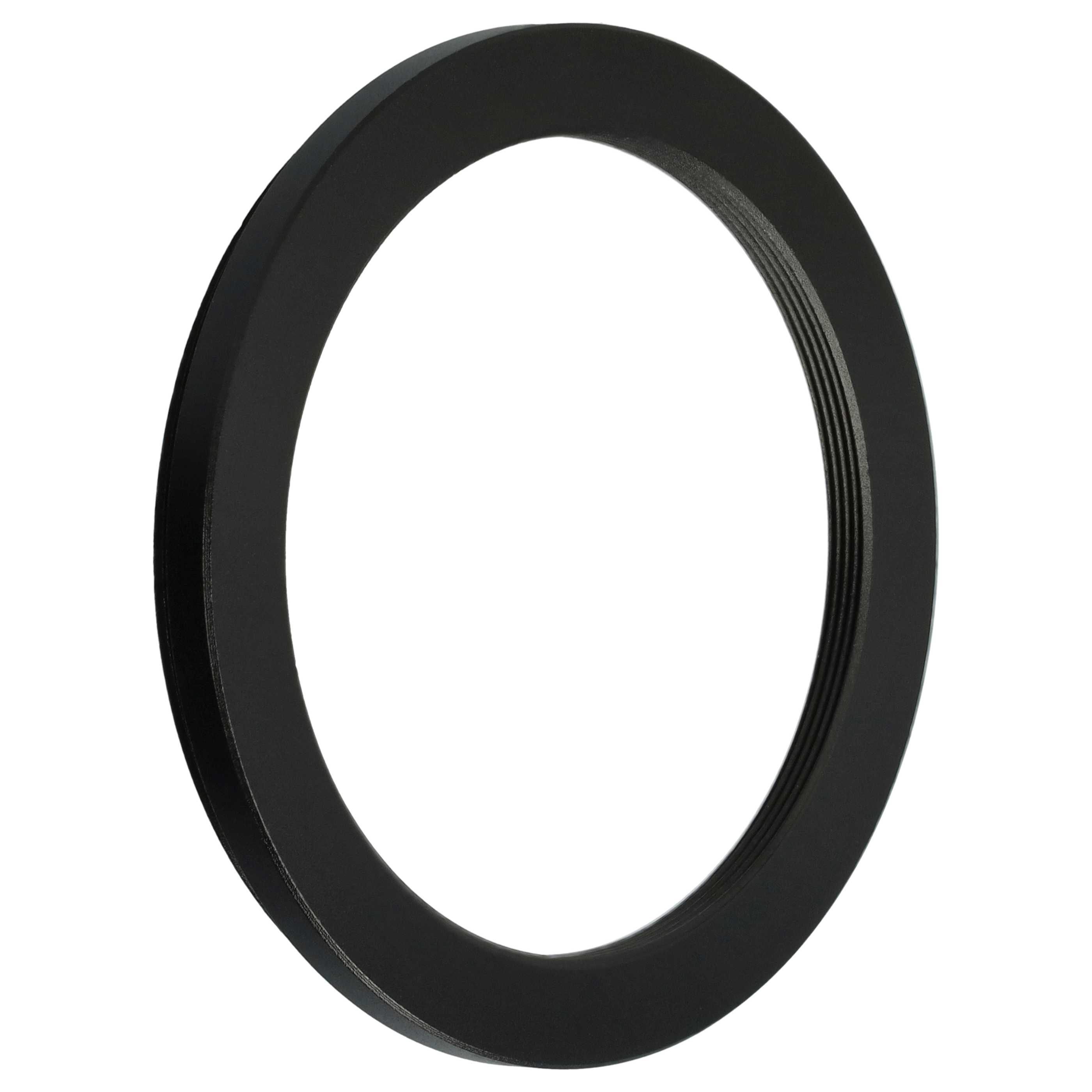 Ein schwarzes, kreisförmiges Objekt mit hohler Mitte auf weißem Hintergrund. Das Innere des Rings hat strukturierte Rillen.