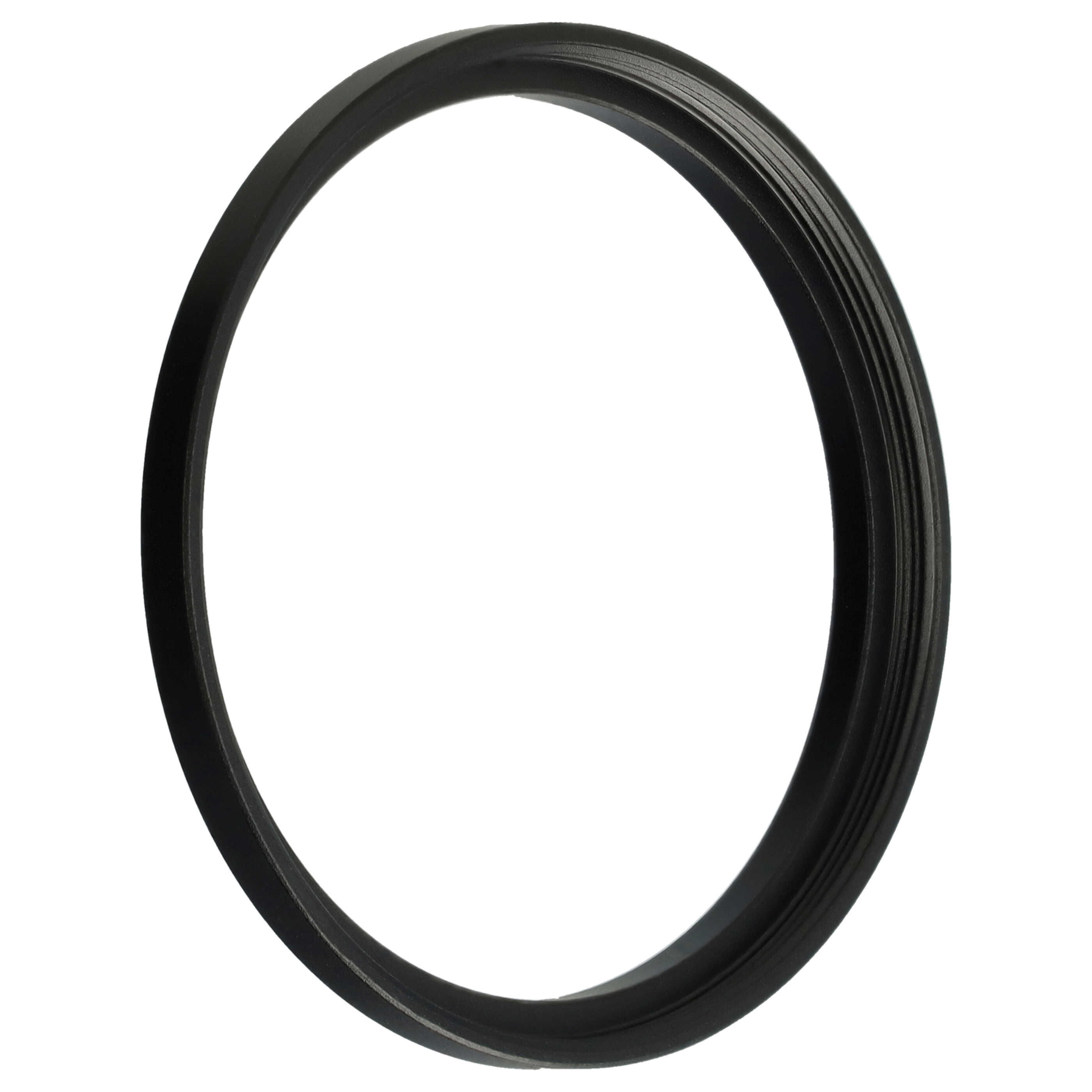Ein schwarzes, kreisförmiges Objekt ist auf weißem Hintergrund zentriert. Es scheint ein Ring oder Rahmen zu sein.