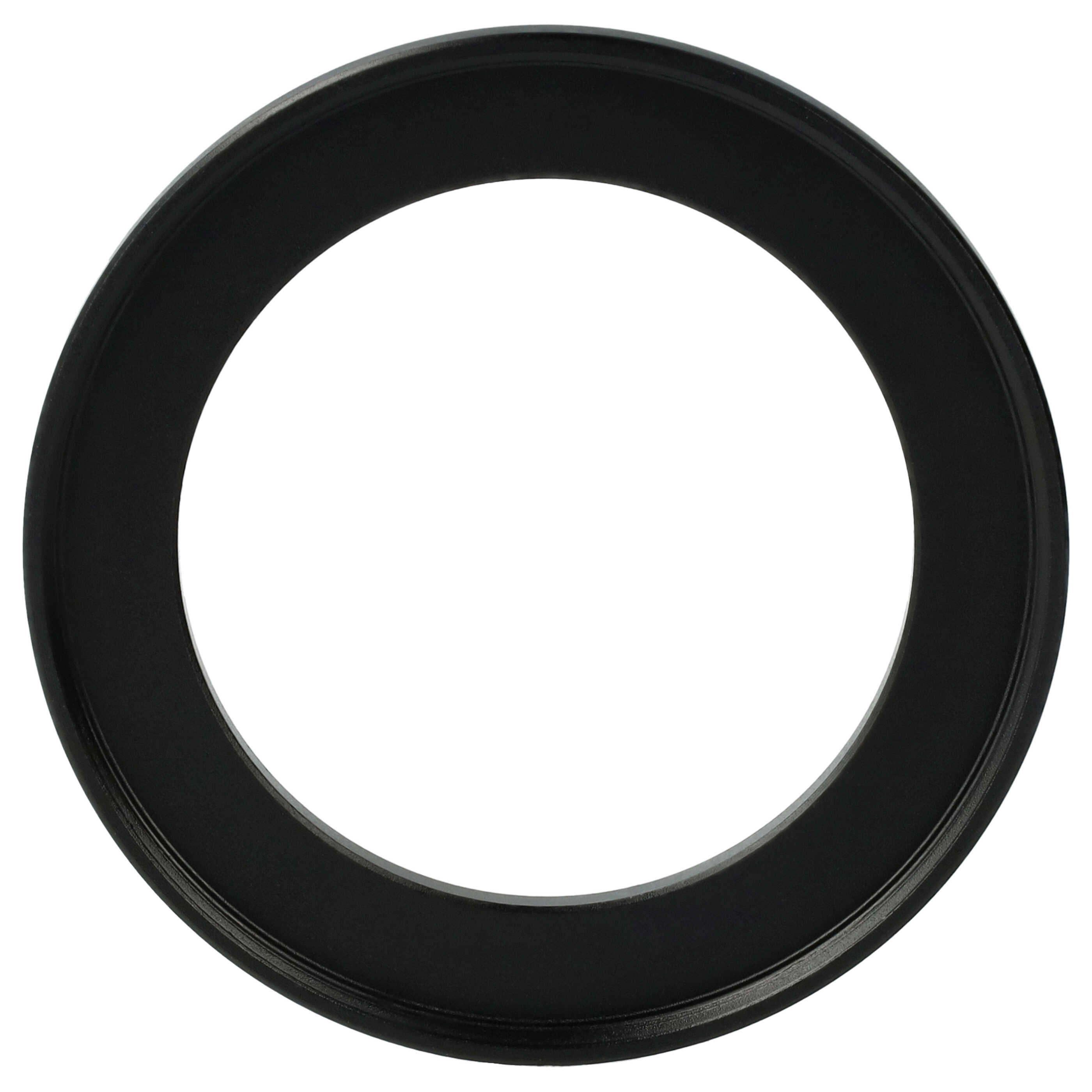 Ein schwarzes ringförmiges Objekt ist vor einem weißen Hintergrund zentriert. Der Ring hat ein dickes, abgerundetes Profil.