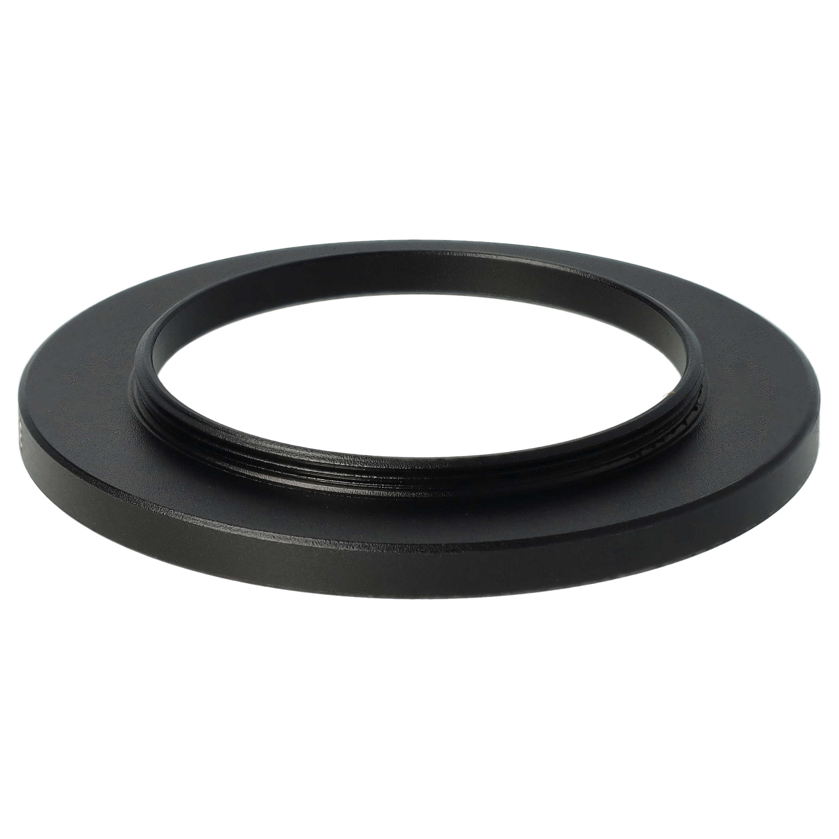 Ein schwarzer, kreisförmiger Adapterring mit Innengewinde. Er liegt auf weißem Hintergrund.