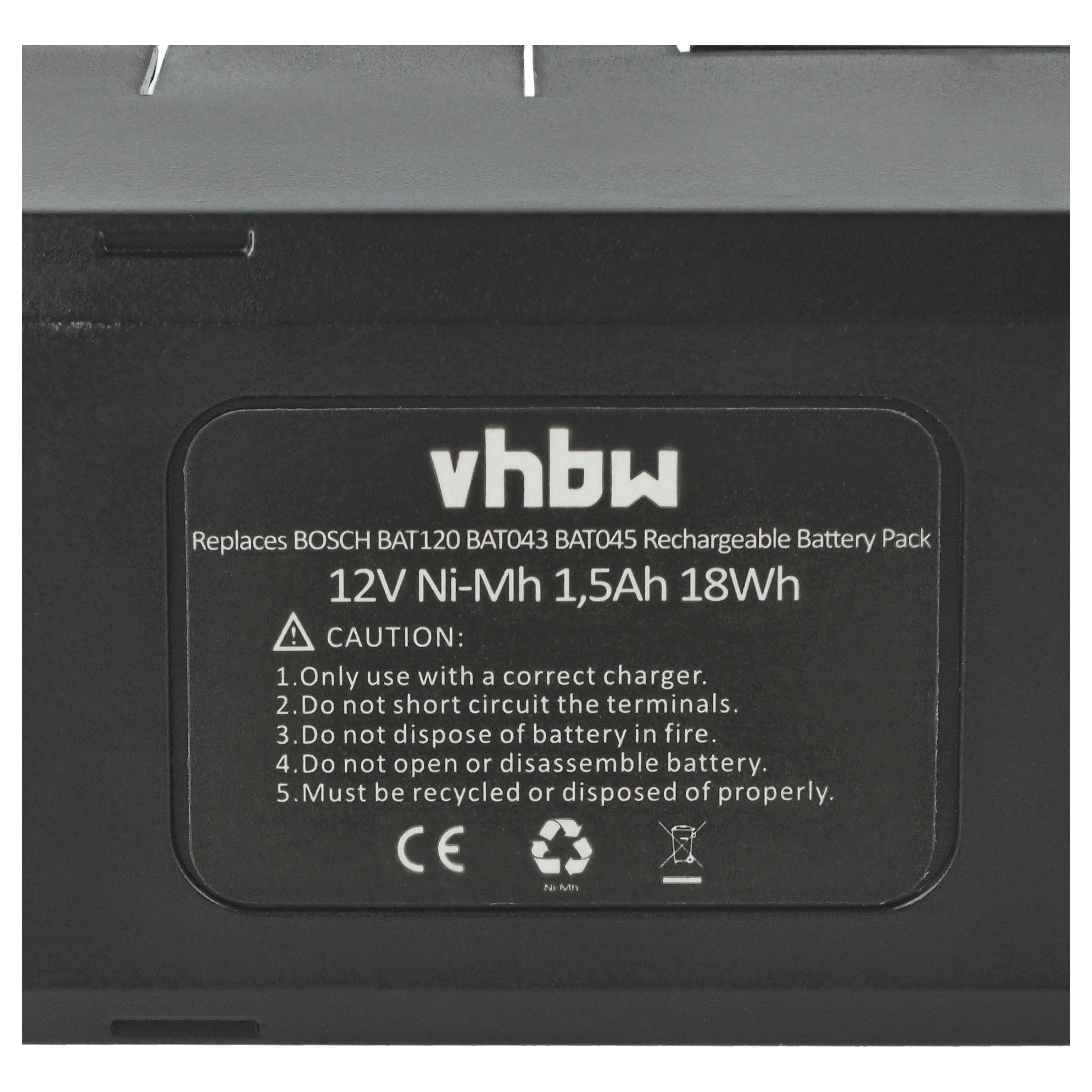Ein Akku mit dem Markennamen 'vhbw'. Es enthält ein Warnschild mit Sicherheitshinweisen. Das Paket ist schwarz.