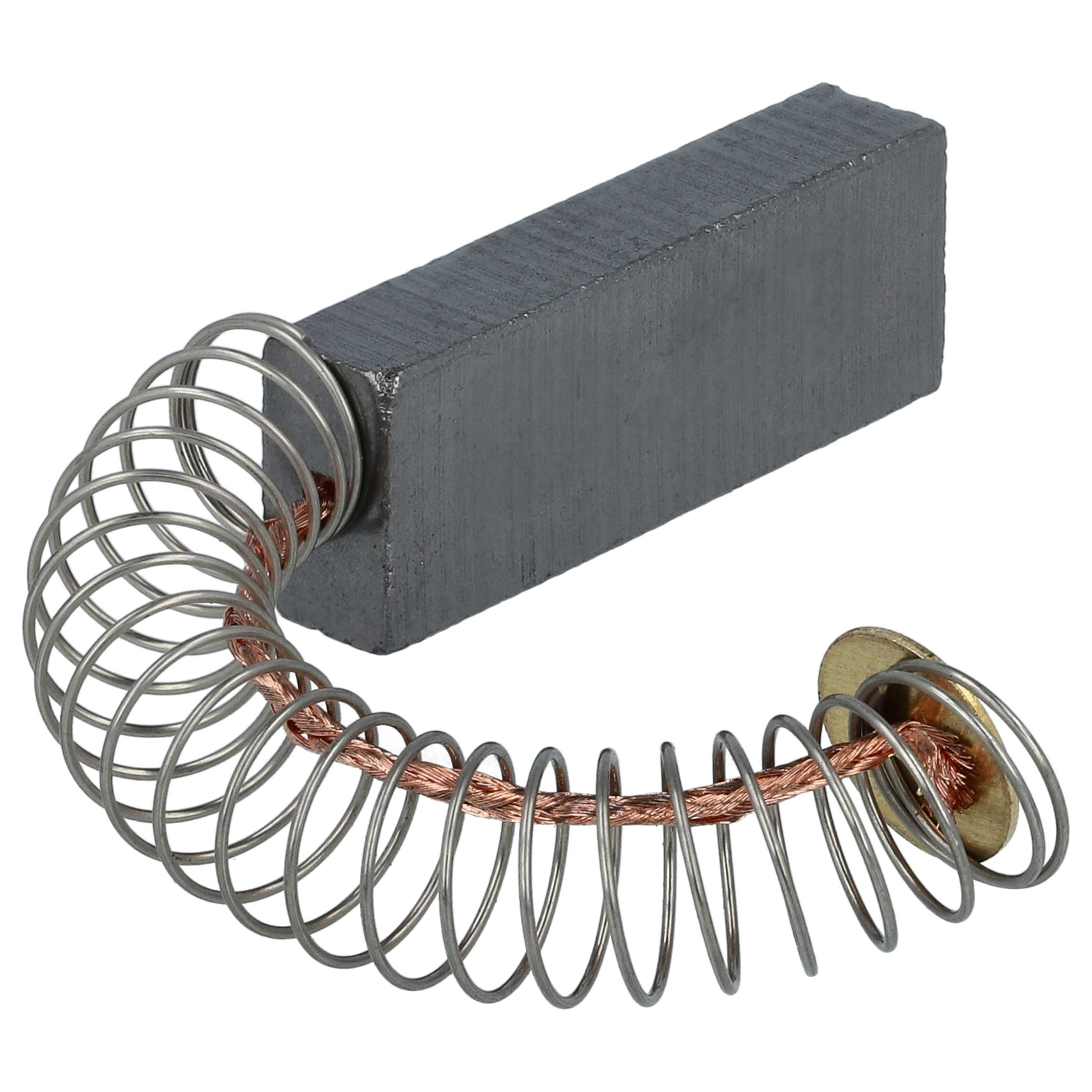 Ein rechteckiges, dunkelgraues Bauteil mit einer Spiralfeder und Kupferdraht, vor weißem Hintergrund.