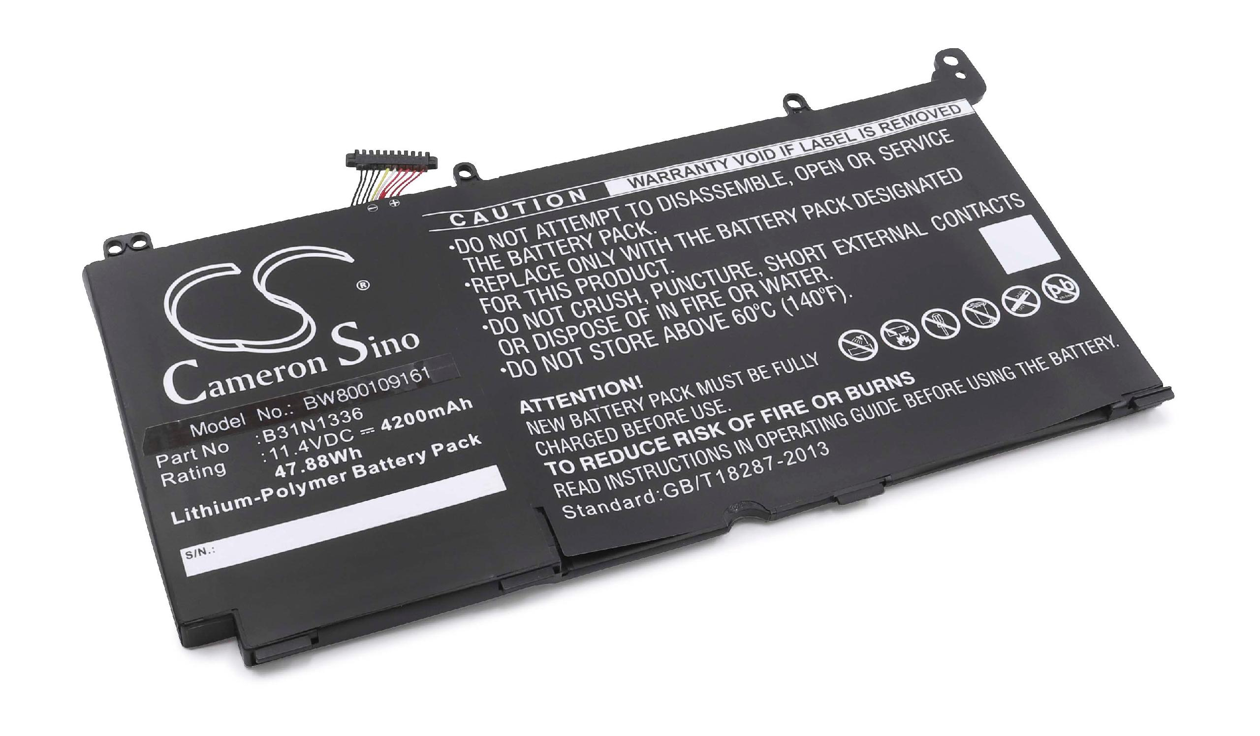 Schwarzer Lithium-Polymer-Akkupack mit weißem Text, Warnhinweisen und Markenlogo. Enthält technische Daten und einen Anschluss.