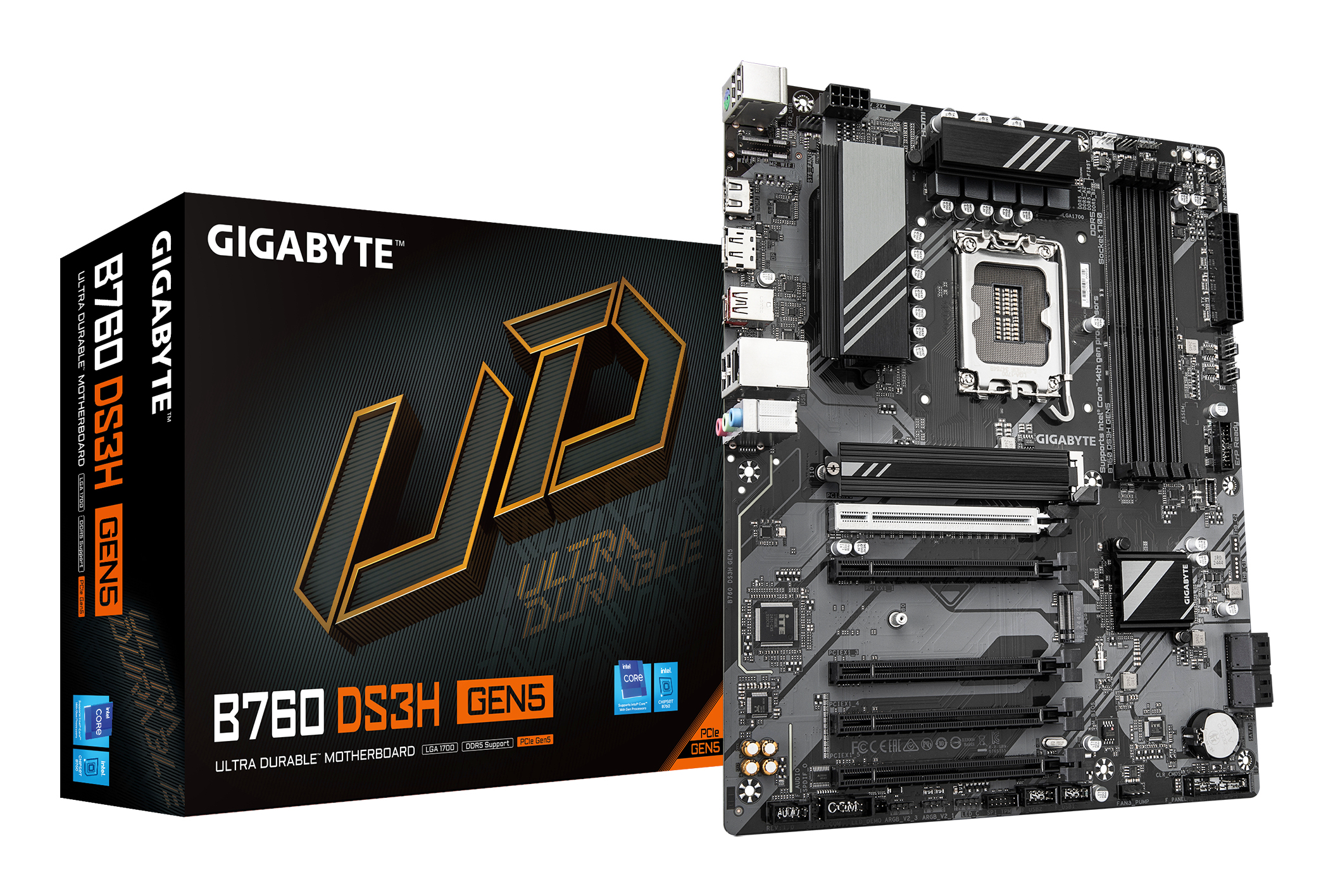 GIGABYTE B760-DS3H-GEN5 7600MHz OC DDR5 M.2 HDMI DisplayPort Intel B760 DDR5 ATX Anakart