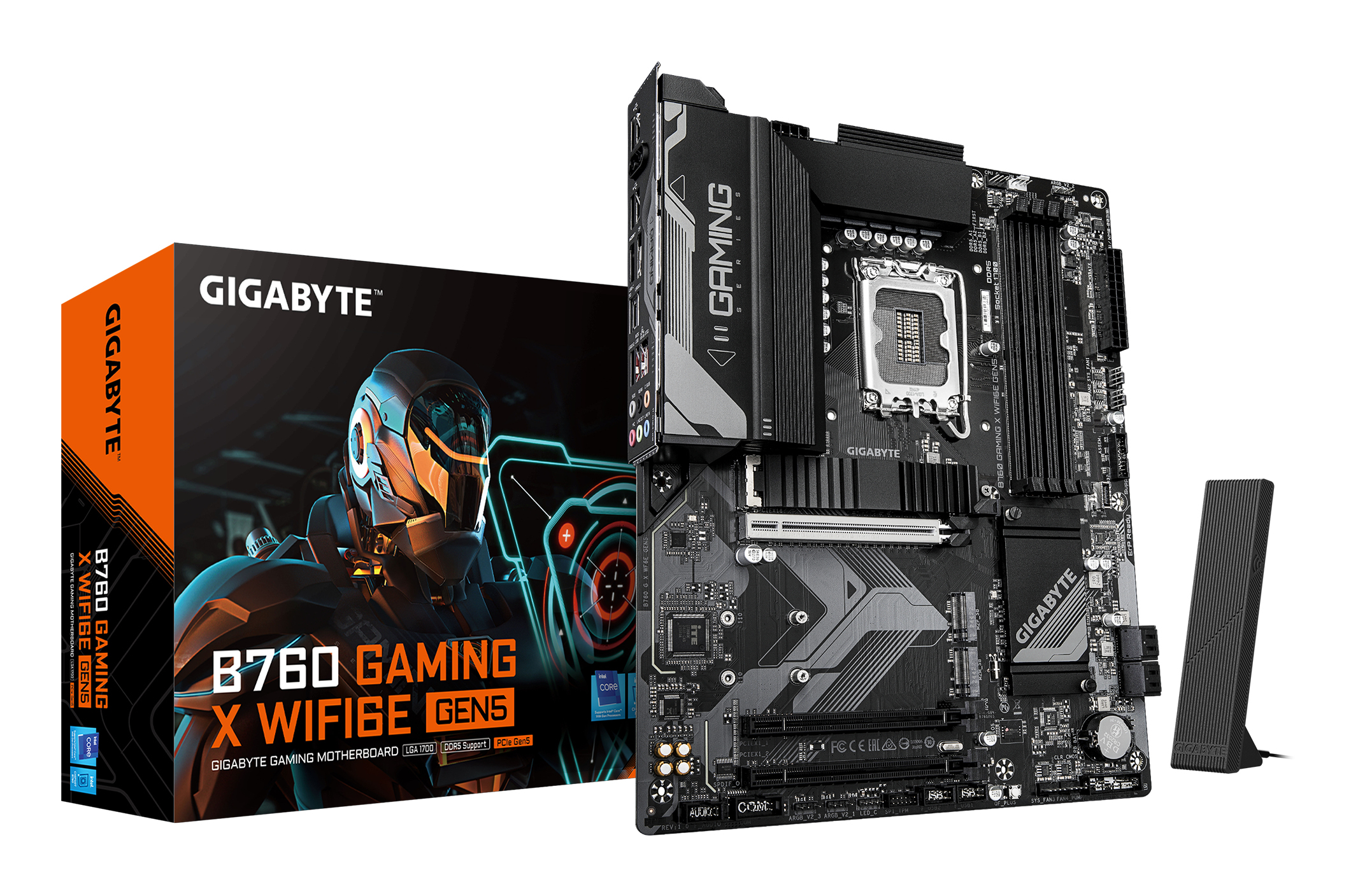 GIGABYTE B760GXWF6EGEN5 7600MHz OC M.2 HDMI DisplayPort Intel B760 DDR5 ATX Anakart