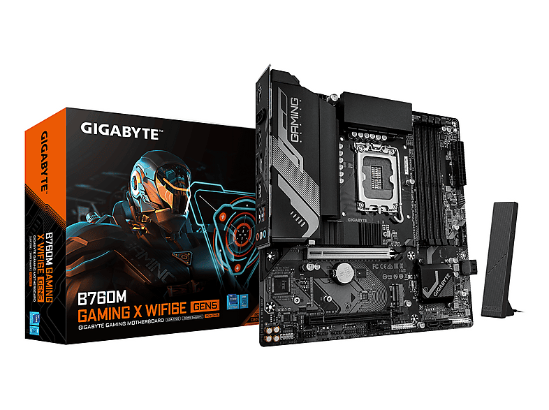 Gigabyte B760M GAMING X WIFI6E GEN5 7600mhz(OC) M.2 1700p ATX Anakart