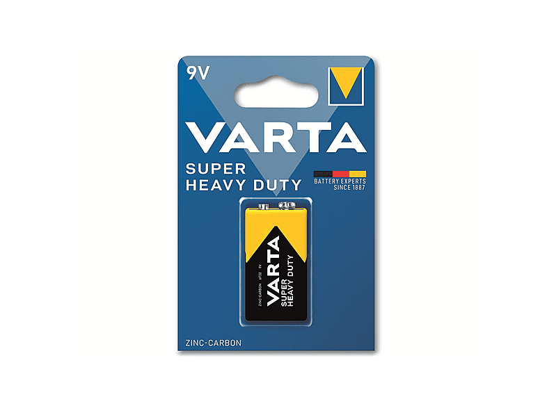 VARTA Superlife 9V Blockbatterie (6LR61/6F22) – 2022er Version, 1 Stück Im Blister