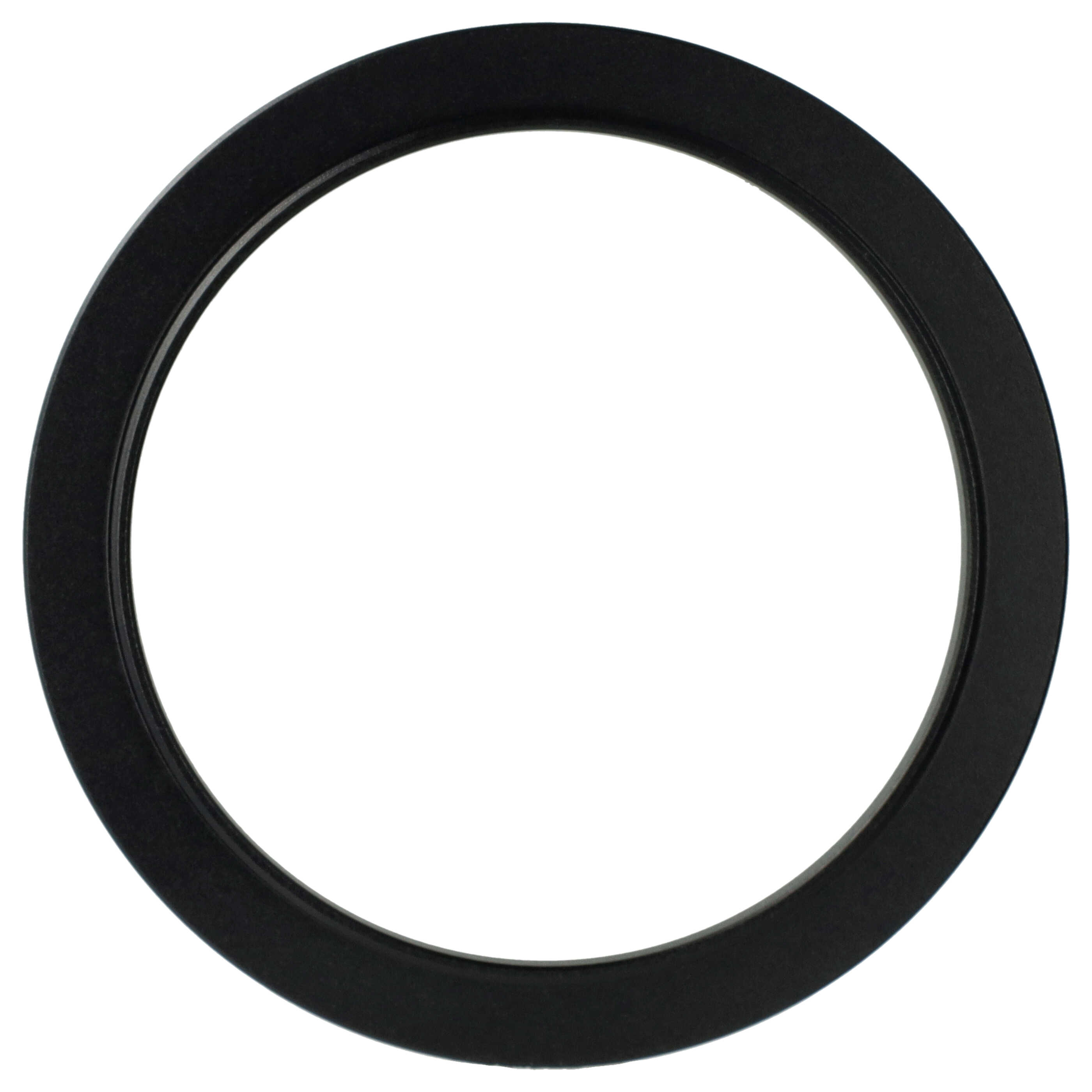 Ein schwarzer kreisförmiger Ring auf weißem Hintergrund. Der Ring ist dick und glatt.