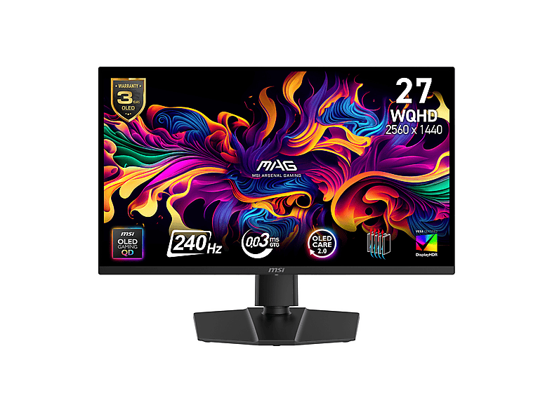 MSI MAG 271QP QD-OLED X24 MONITOR GAMING, 26,5