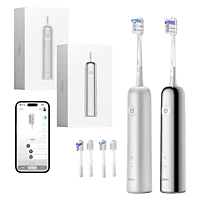 MediaMarkt LAIFEN Wave Duo pack Elektrische tandenborstel Aluminium Zilver aanbieding