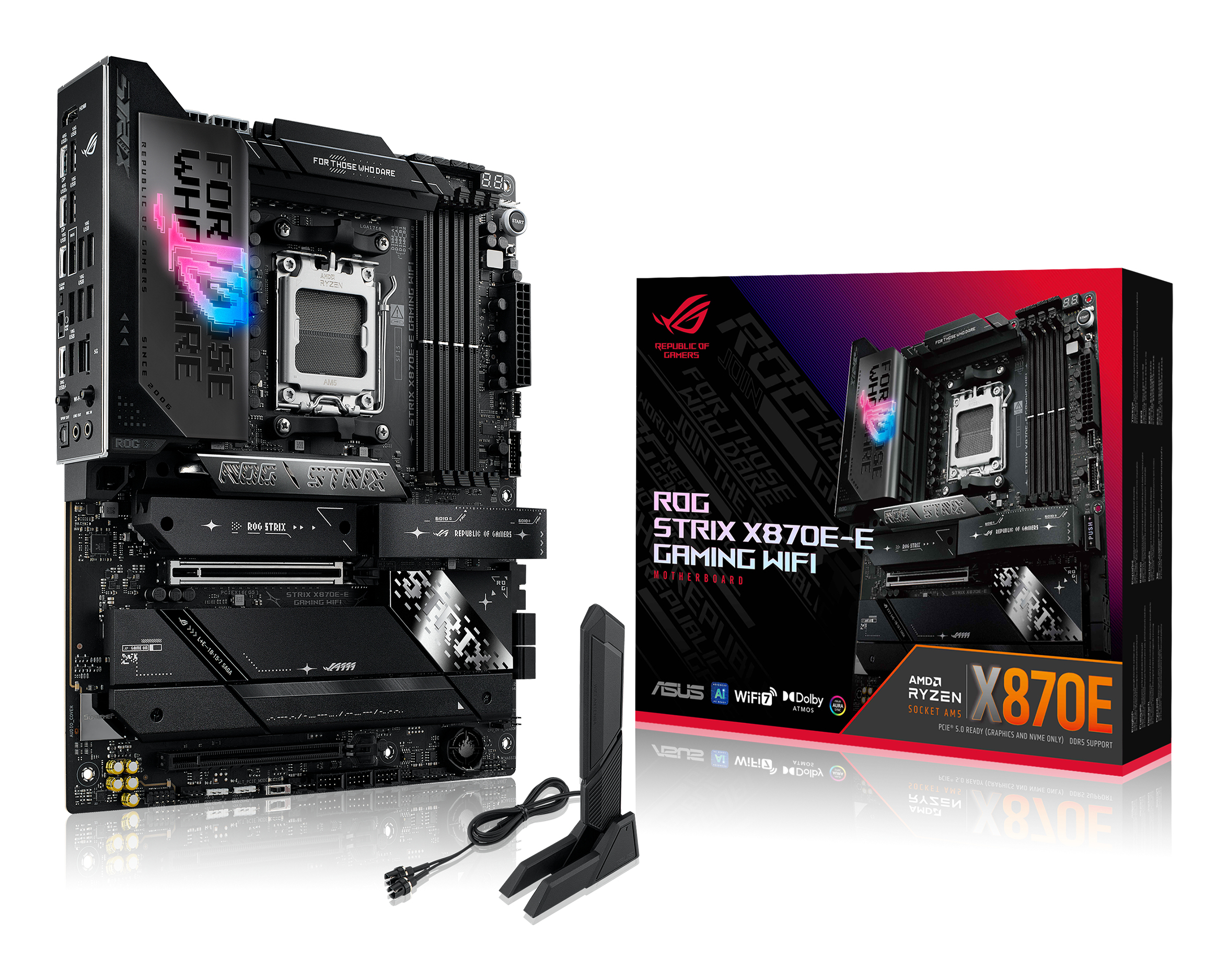 ASUS ROG Strix X870E-E Gaming Wi-Fi 8400MHz(OC) DDR5 M.2 HDMI AMD X870E DDR5 ATX Anakart