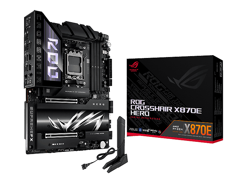ASUS ROG Crosshair X870E Hero 8600MHz(OC) DDR5 M.2 HDMI AMD X870E DDR5 ATX Anakart