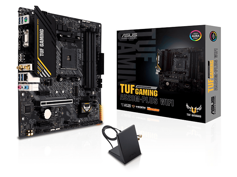 ASUS TUF GAMING A520M-PLUS WIFI Mainboards schwarz