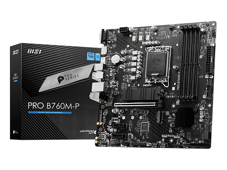 MSI PRO B760M-P Mainboard Mehrfarbig