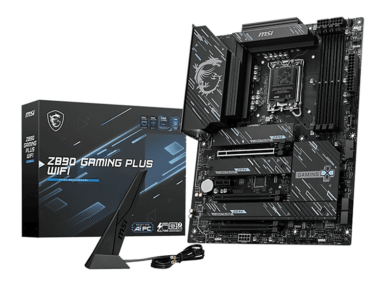 MSI Z890 GAMING PLUS WIFI Mainboard Schwarz