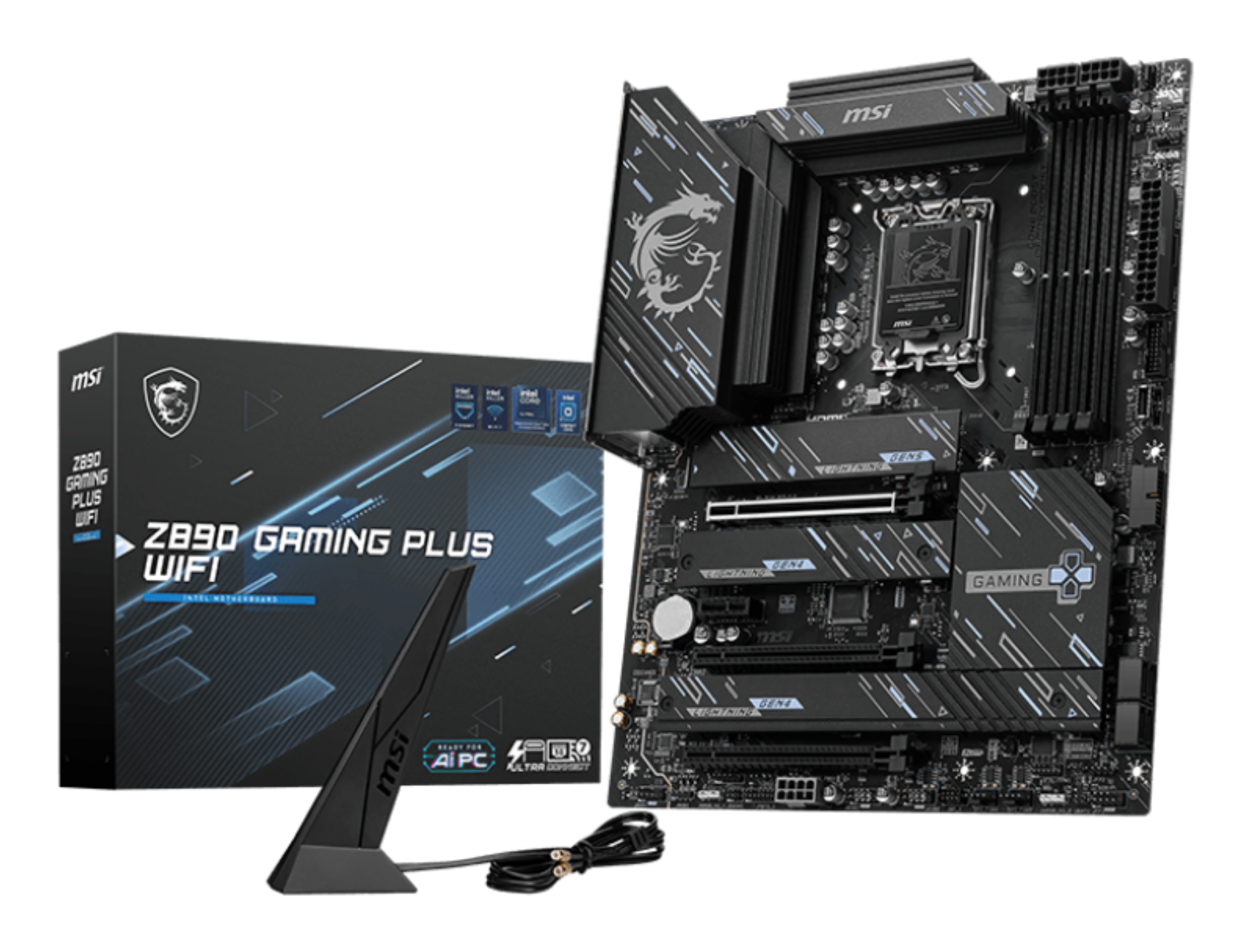 MSI GAMING PLUS WIFI 9200MHz (OC)  M.2 HDMI Intel Z890 DDR5 ATX Anakart